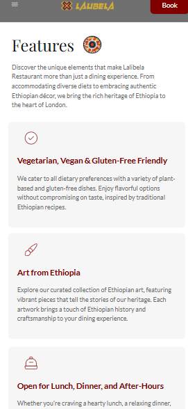 Mobile Screenshot for Lalibela Ethiopian Restaurant