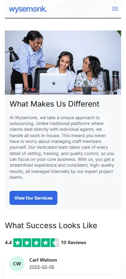 Mobile Screenshot for Wysemonk
