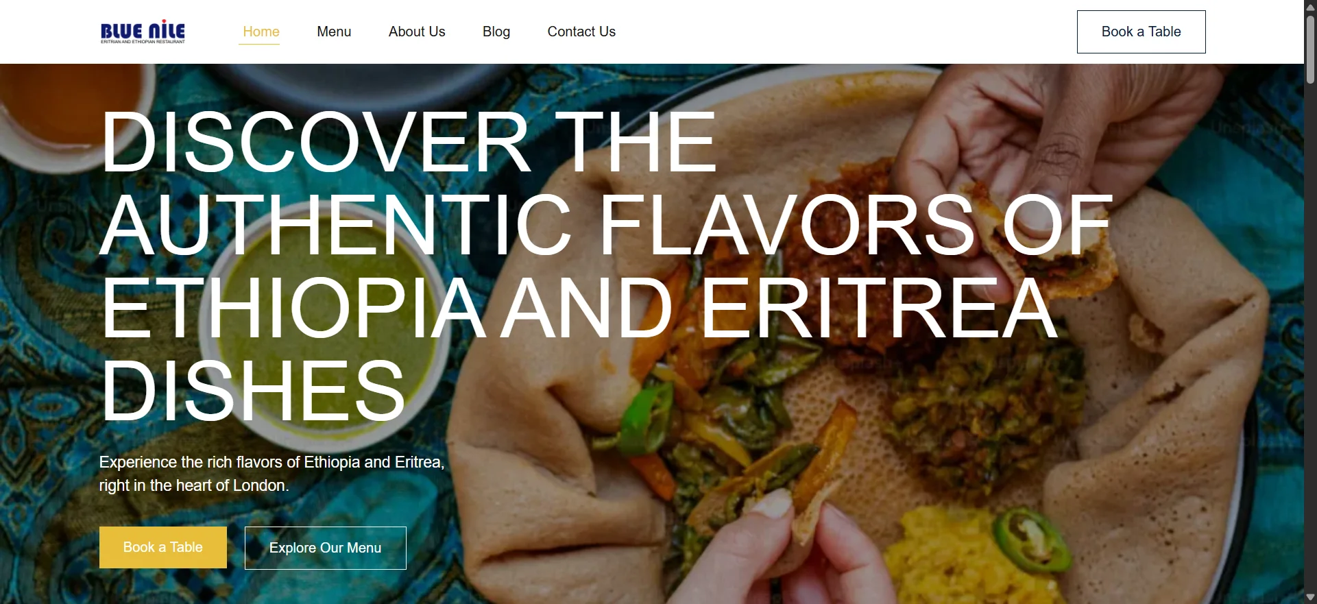 Desktop Screenshot for Blue Nile Ethiopian Restaurant