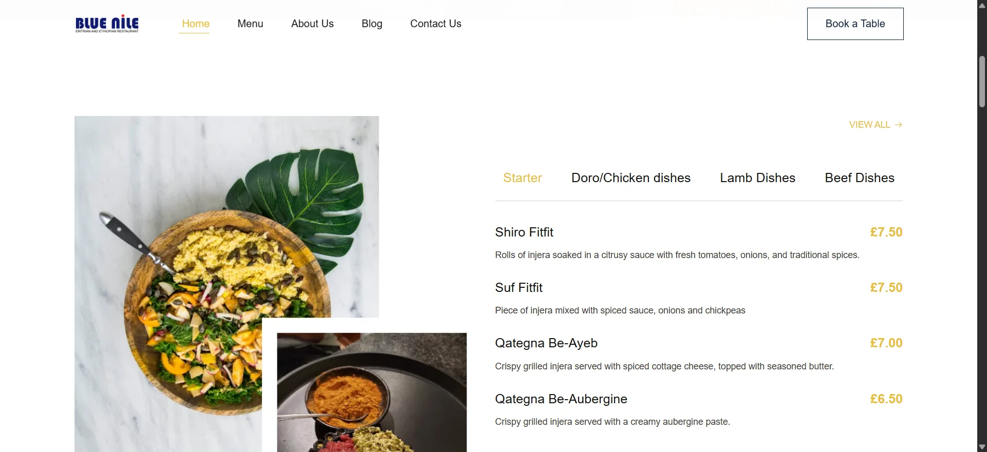 Desktop Screenshot for Blue Nile Ethiopian Restaurant
