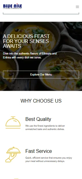 Mobile Screenshot for Blue Nile Ethiopian Restaurant