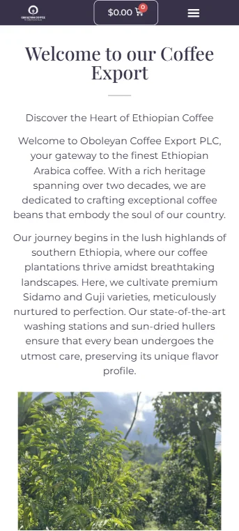 Mobile Screenshot for Oboleyan Coffee