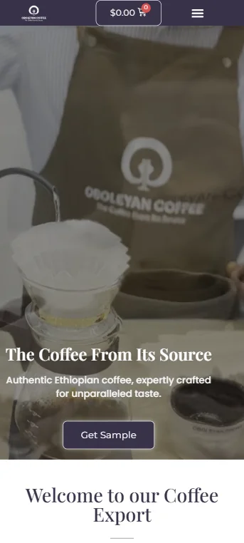 Mobile Screenshot for Oboleyan Coffee