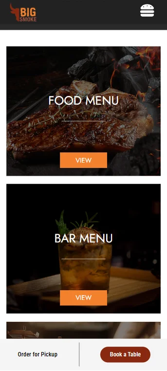 Mobile Screenshot for Big Smoke Bar