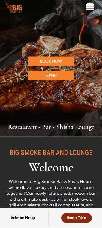 Mobile Screenshot for Big Smoke Bar