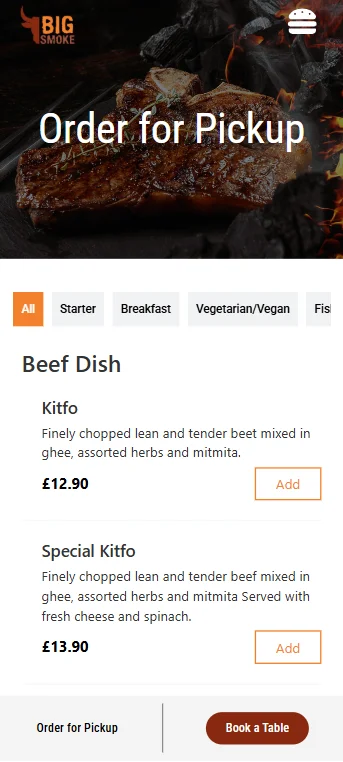 Mobile Screenshot for Big Smoke Bar