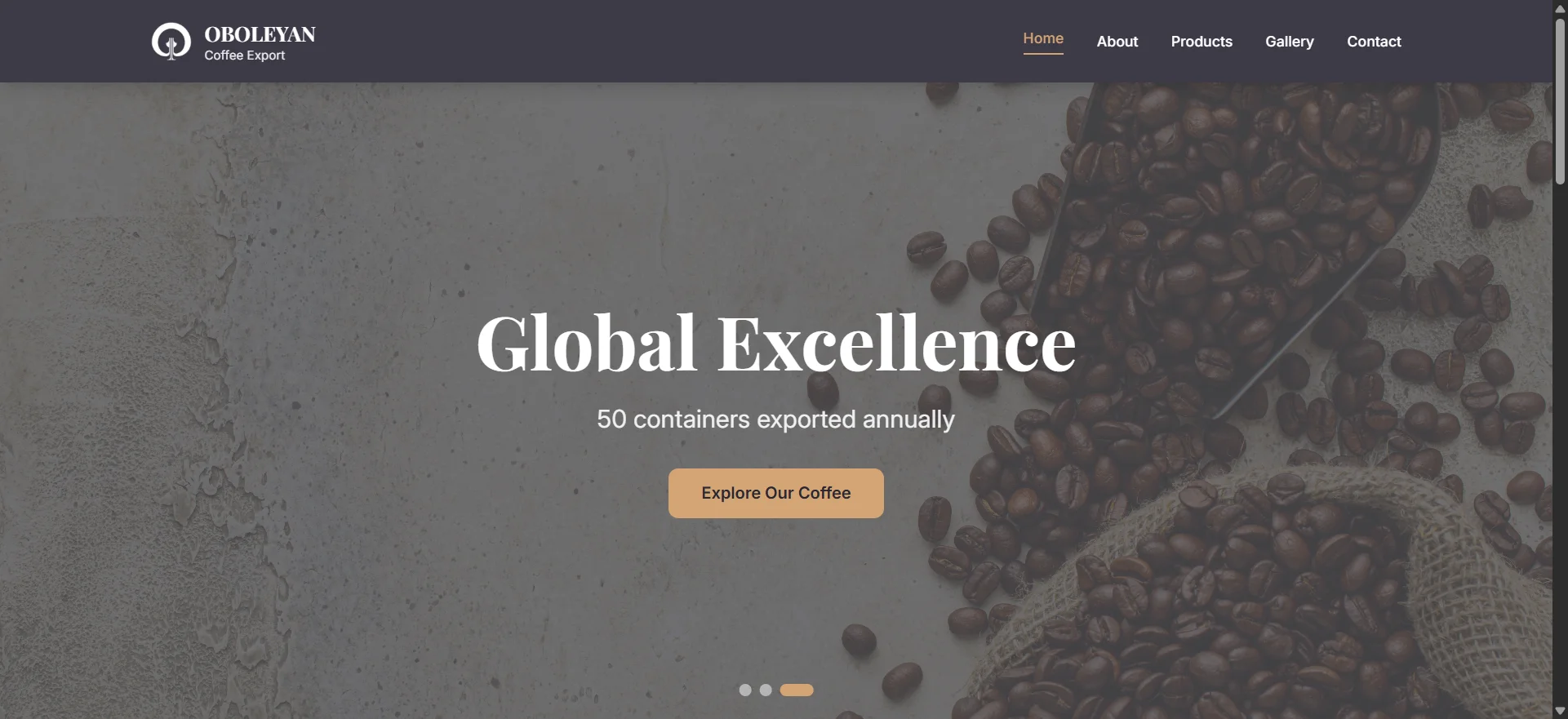 Desktop Screenshot for Oboleyan Coffee