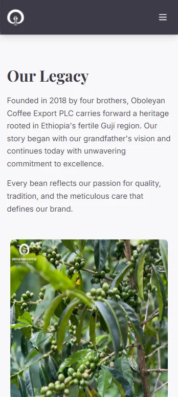 Mobile Screenshot for Oboleyan Coffee