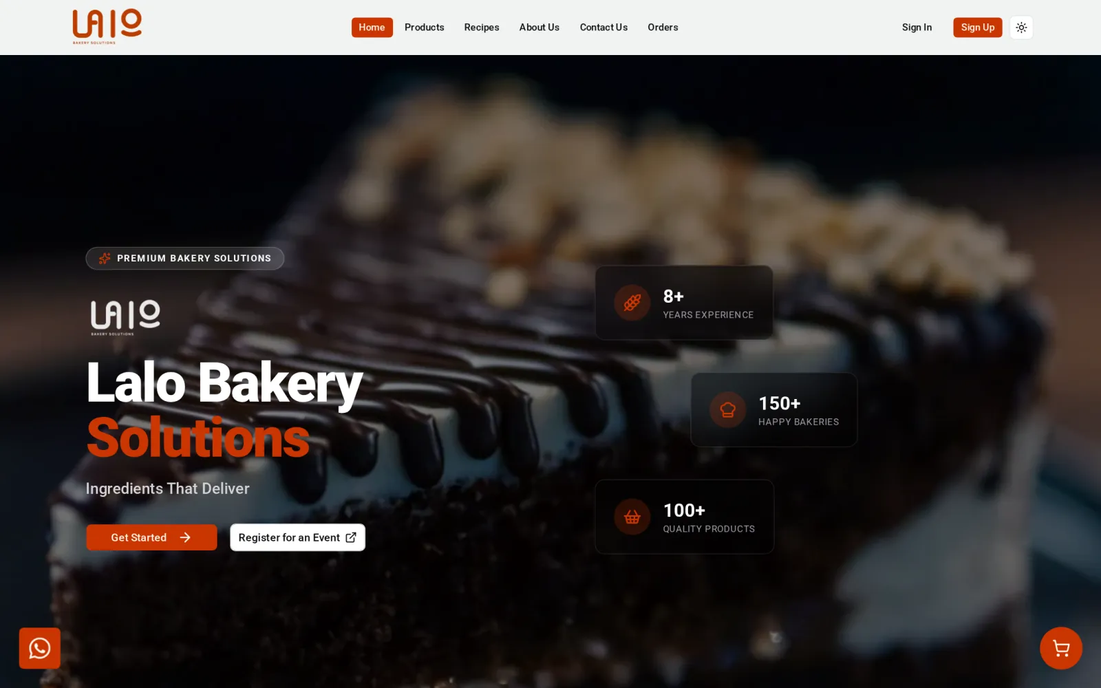 Lalo Bakery Solutions home page