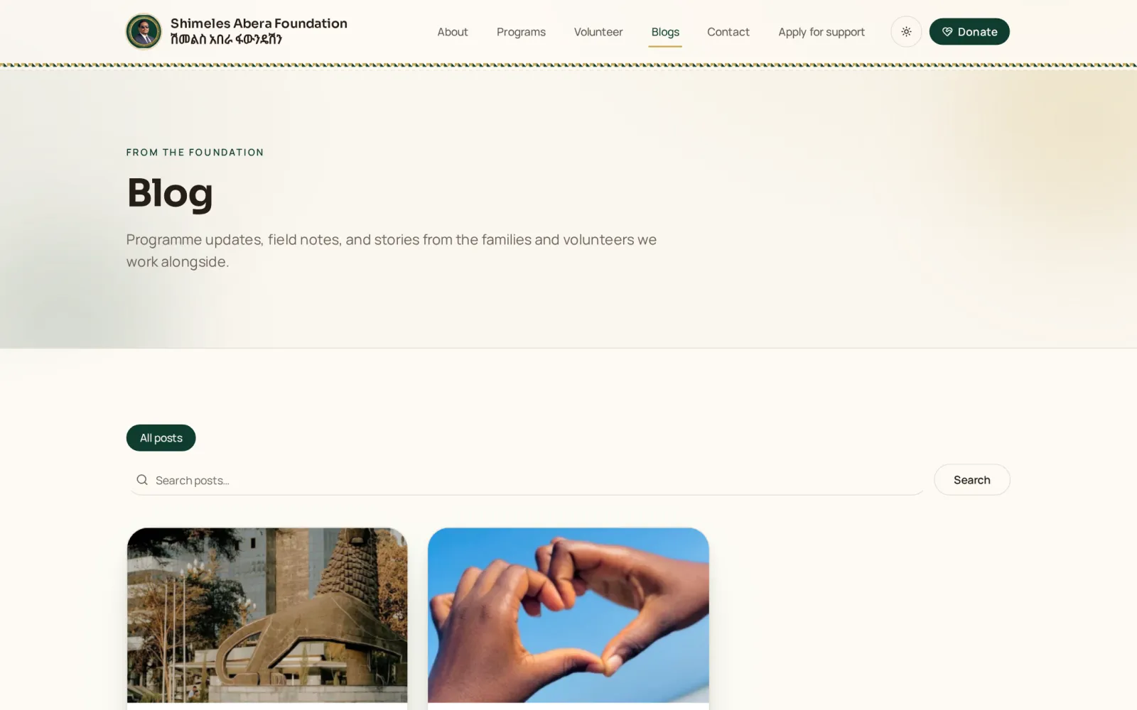 The Foundation’s blog index