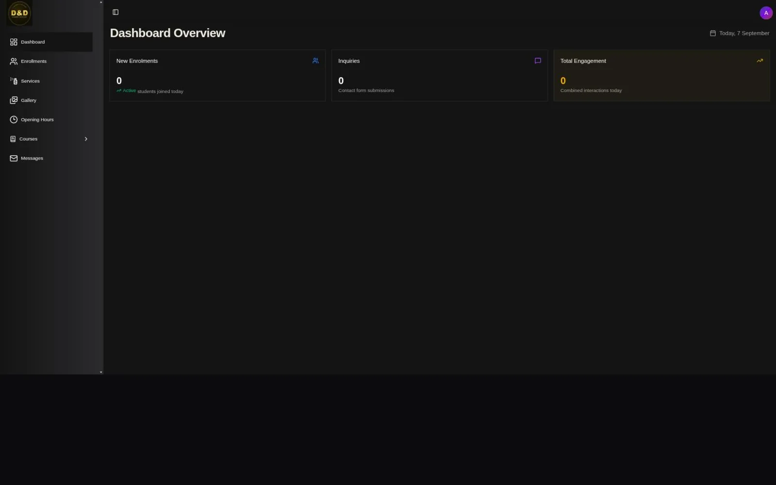 D&D Barber & Academy project screenshot