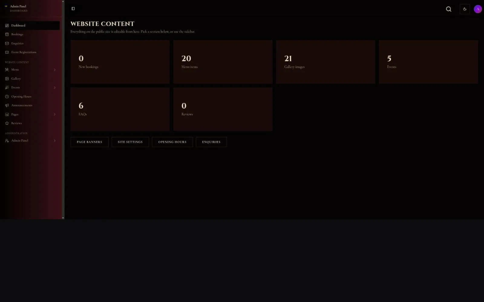 Gifa Restaurant & Lounge project screenshot