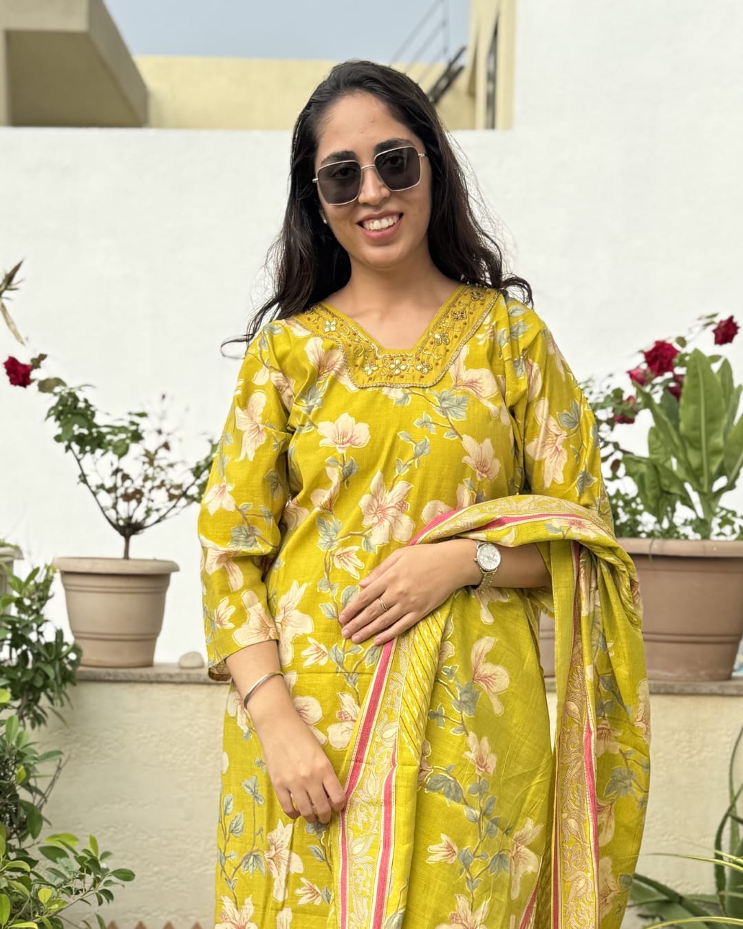 Keya - Lime Yellow  Suit Set — view 5