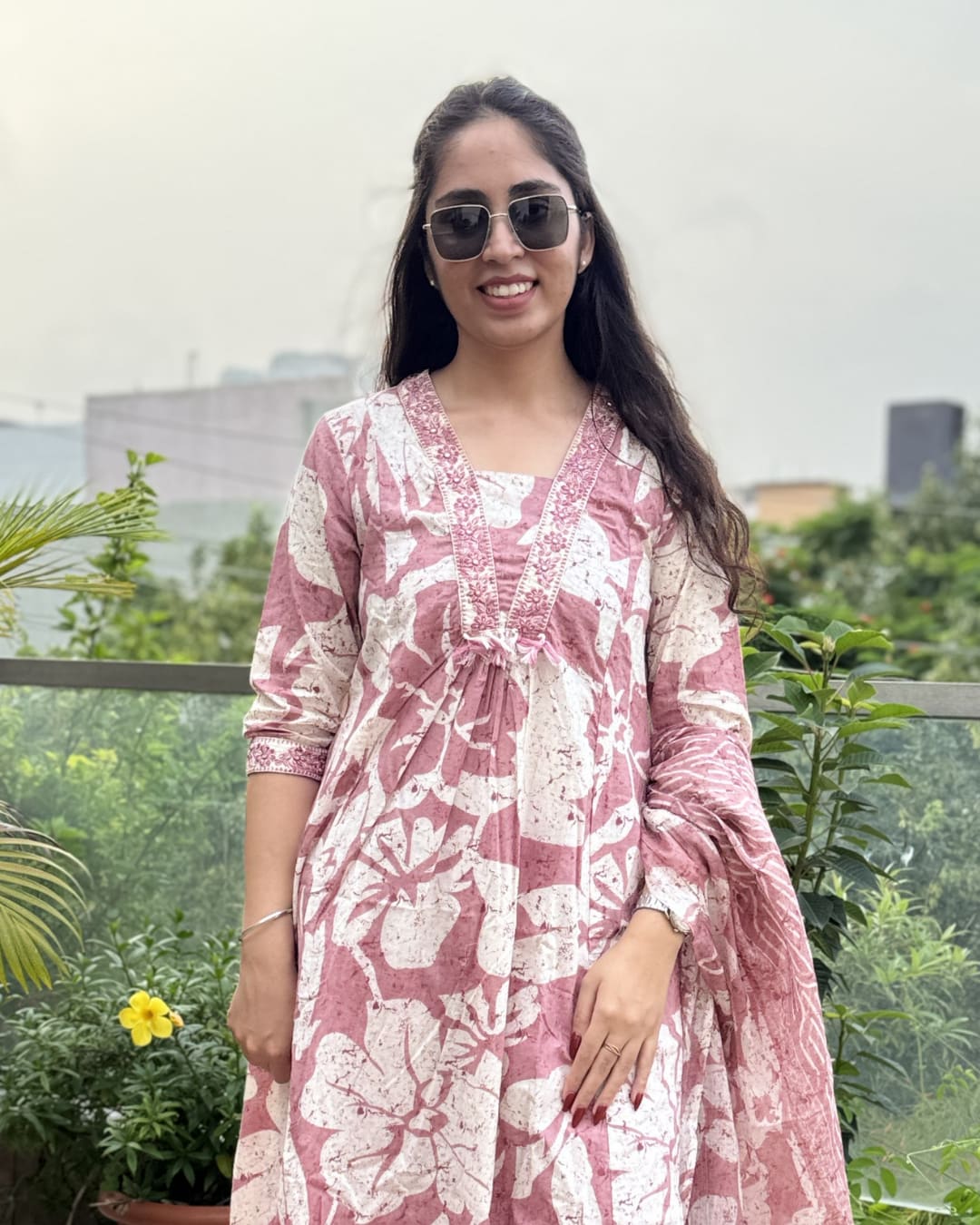 Ruhi - Printed Cotton Gher Suit — view 4