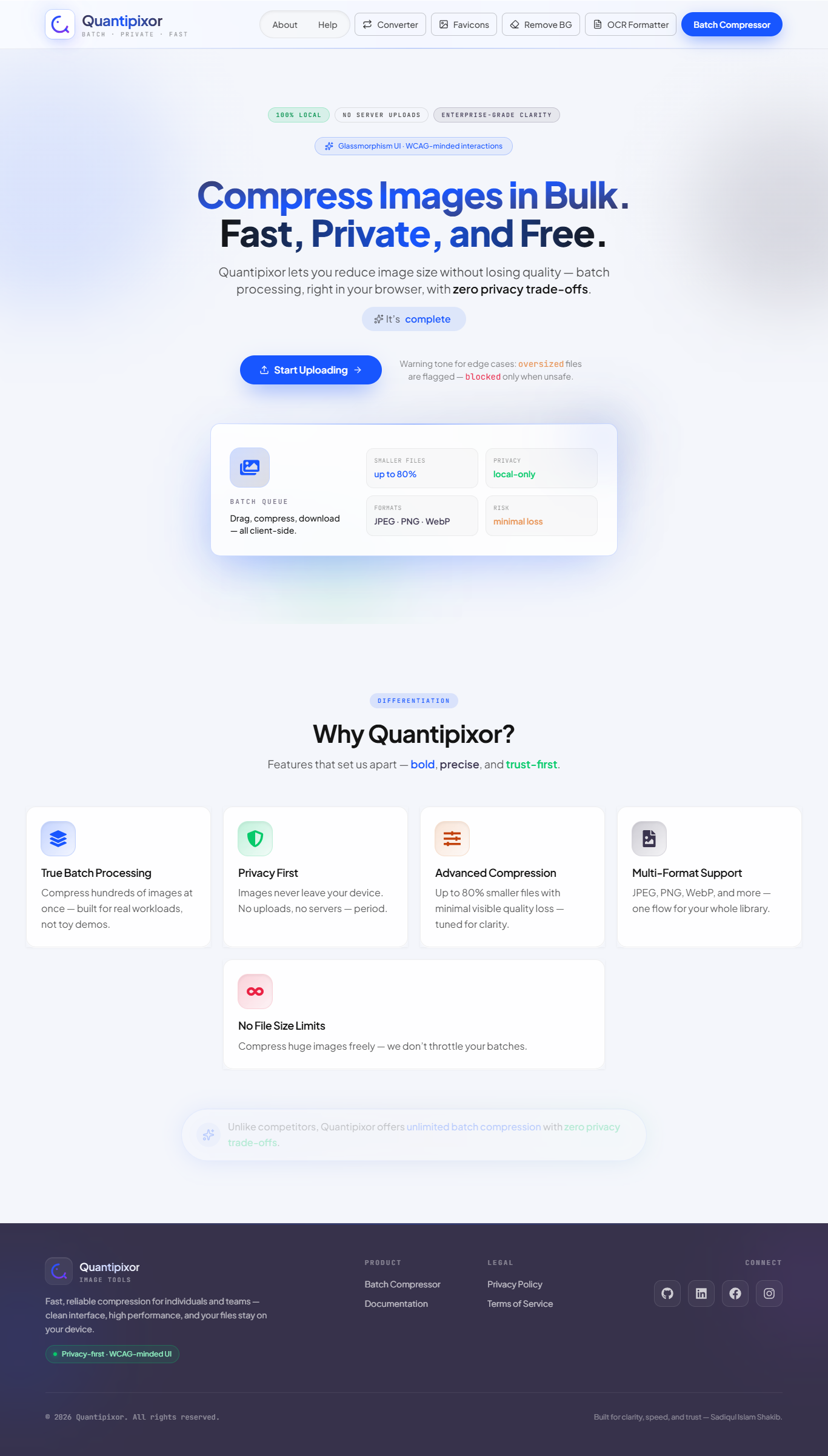 Quantipixor full-scale view