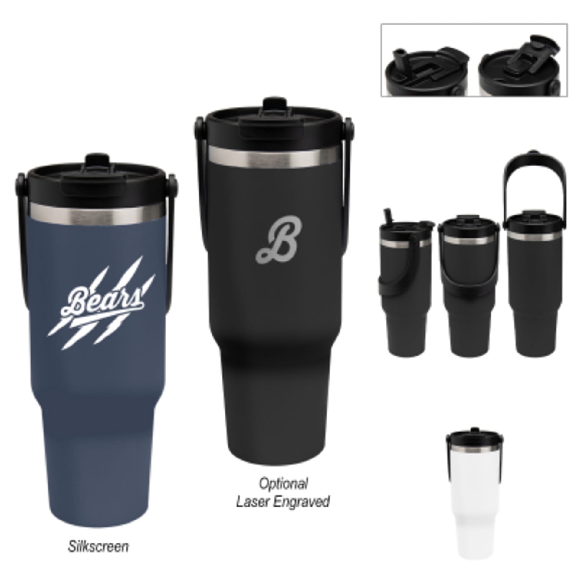 Insulated Tumbler Recycled Stainless Steel Flip Top - 40 oz