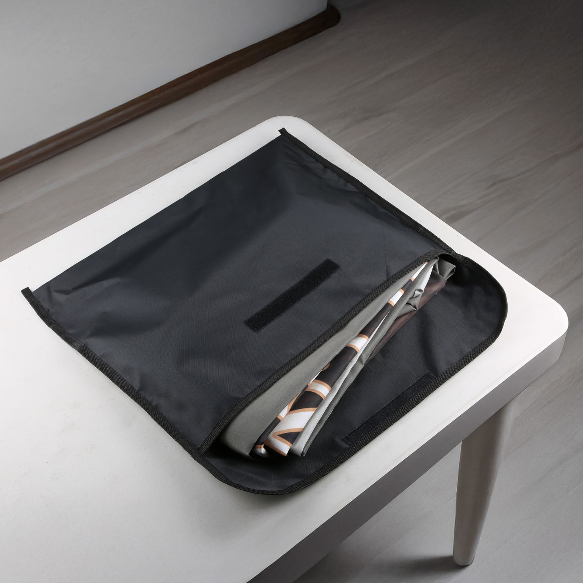 Table Skirt rPET Polyester Full Color 3-Sided - 6 ft - product view 3