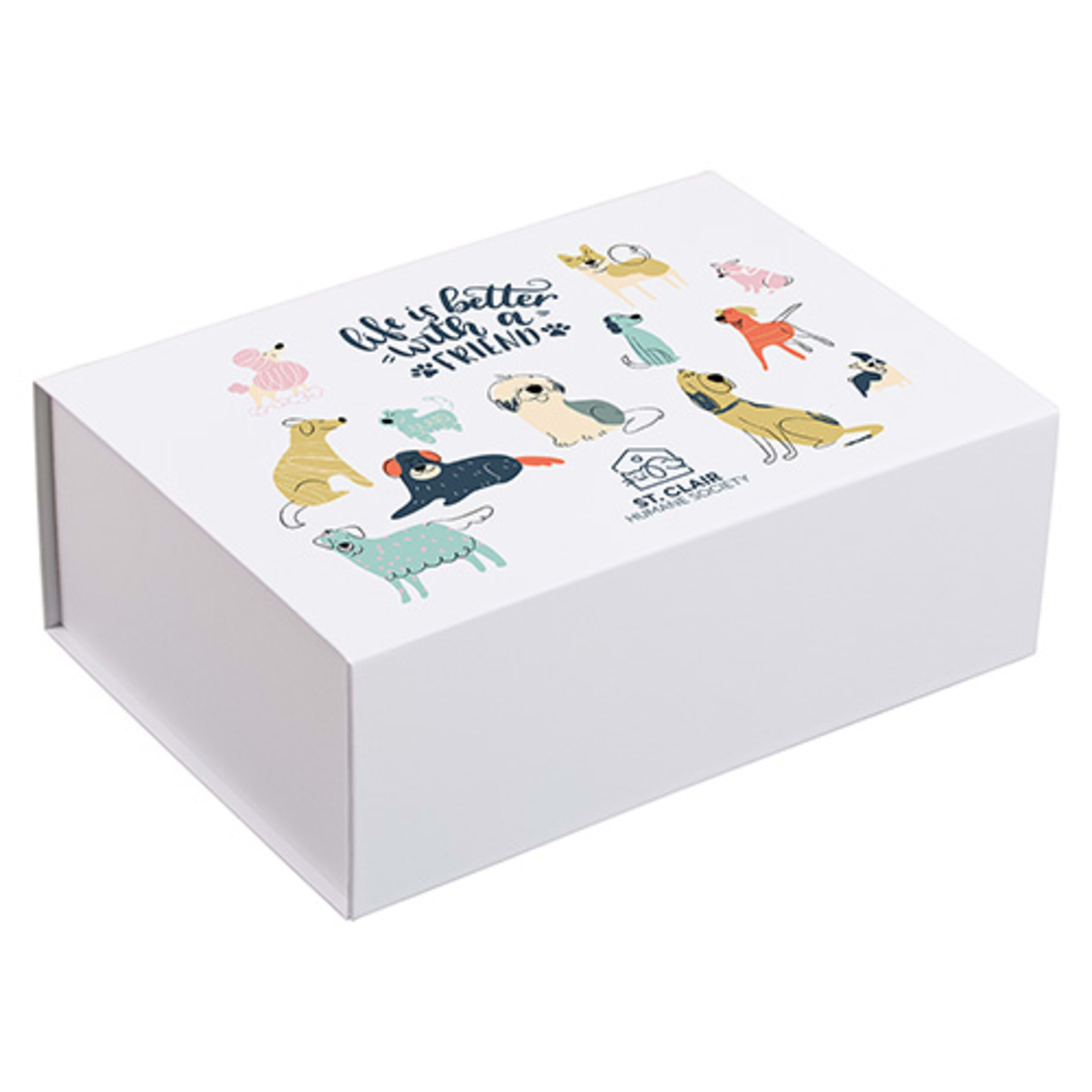 Premium Medium Magnetic Closure Gift Box - promotional product with custom logo