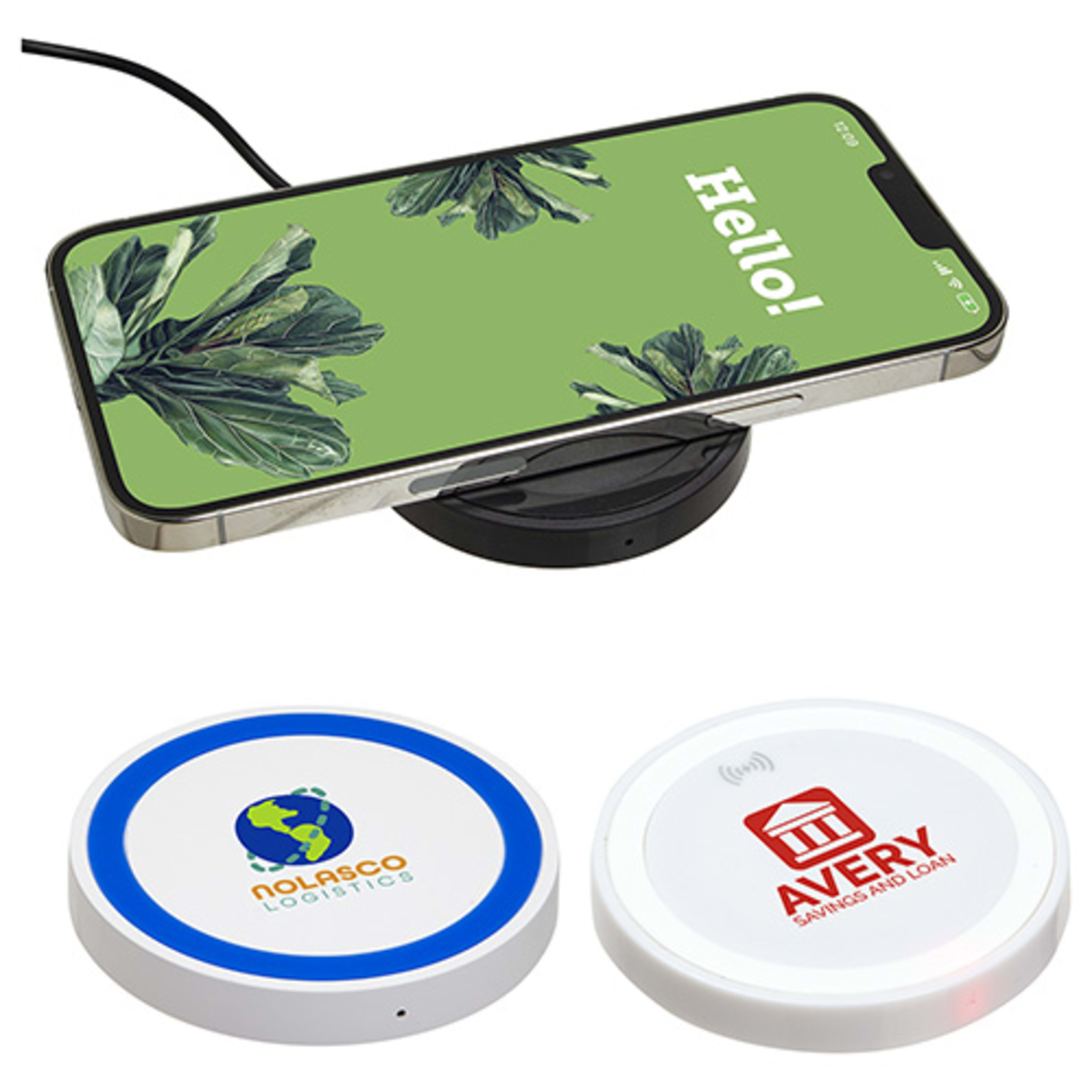 Power Disc 15W Wireless Charger - promotional product with custom logo