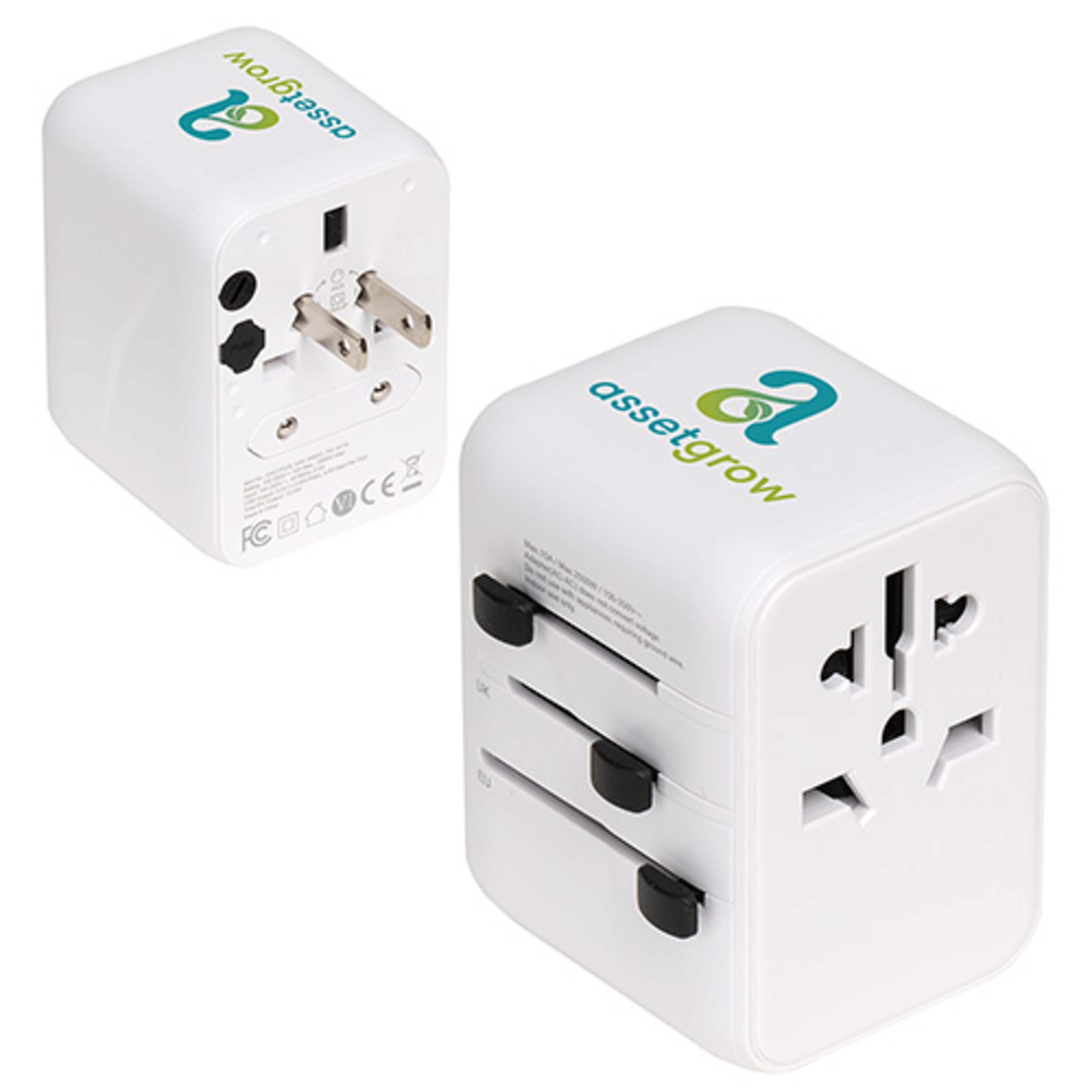 Pegasus Travel Adapter - promotional product with custom logo