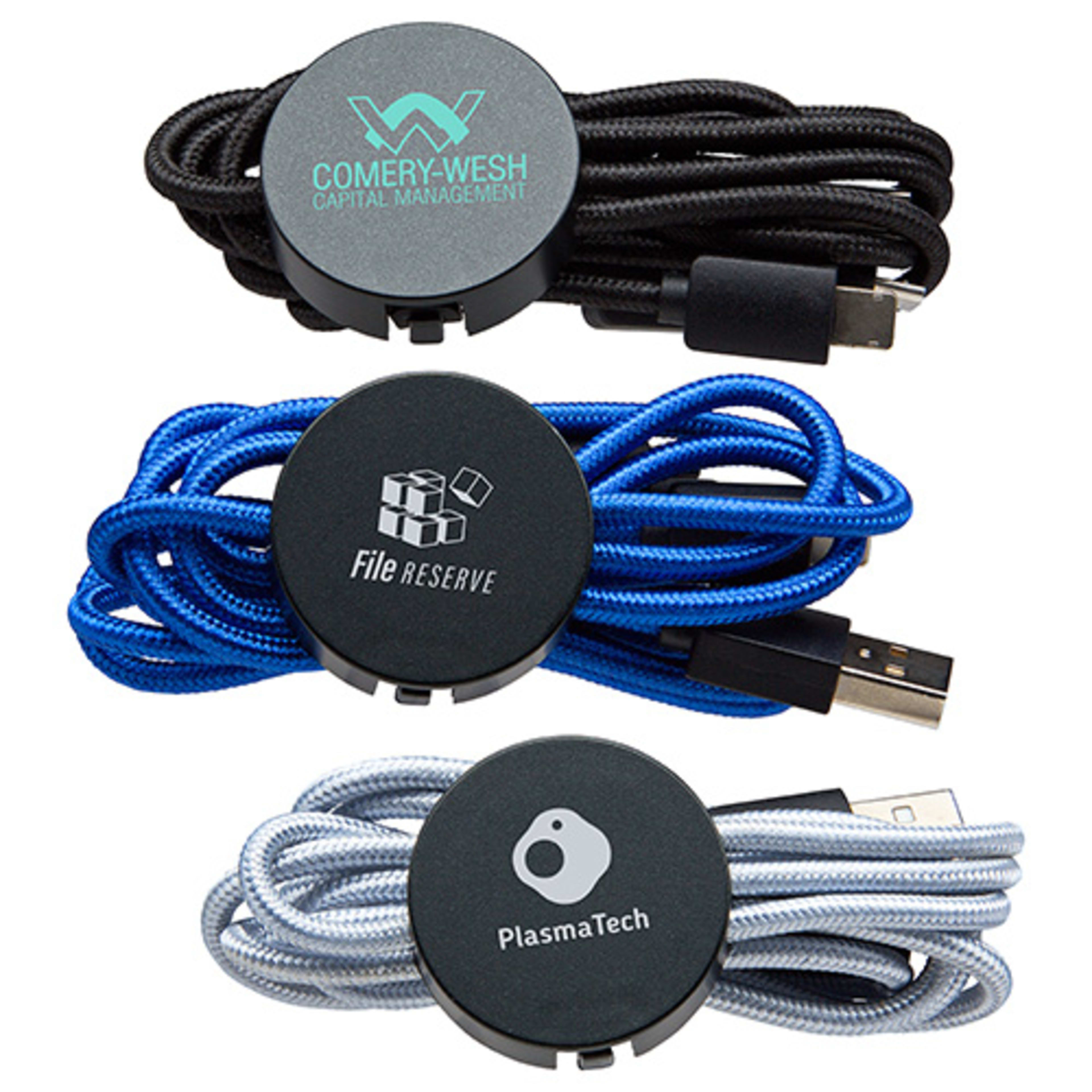 Triplex 3-in-1 Light-Up Charging Cable - promotional product with custom logo