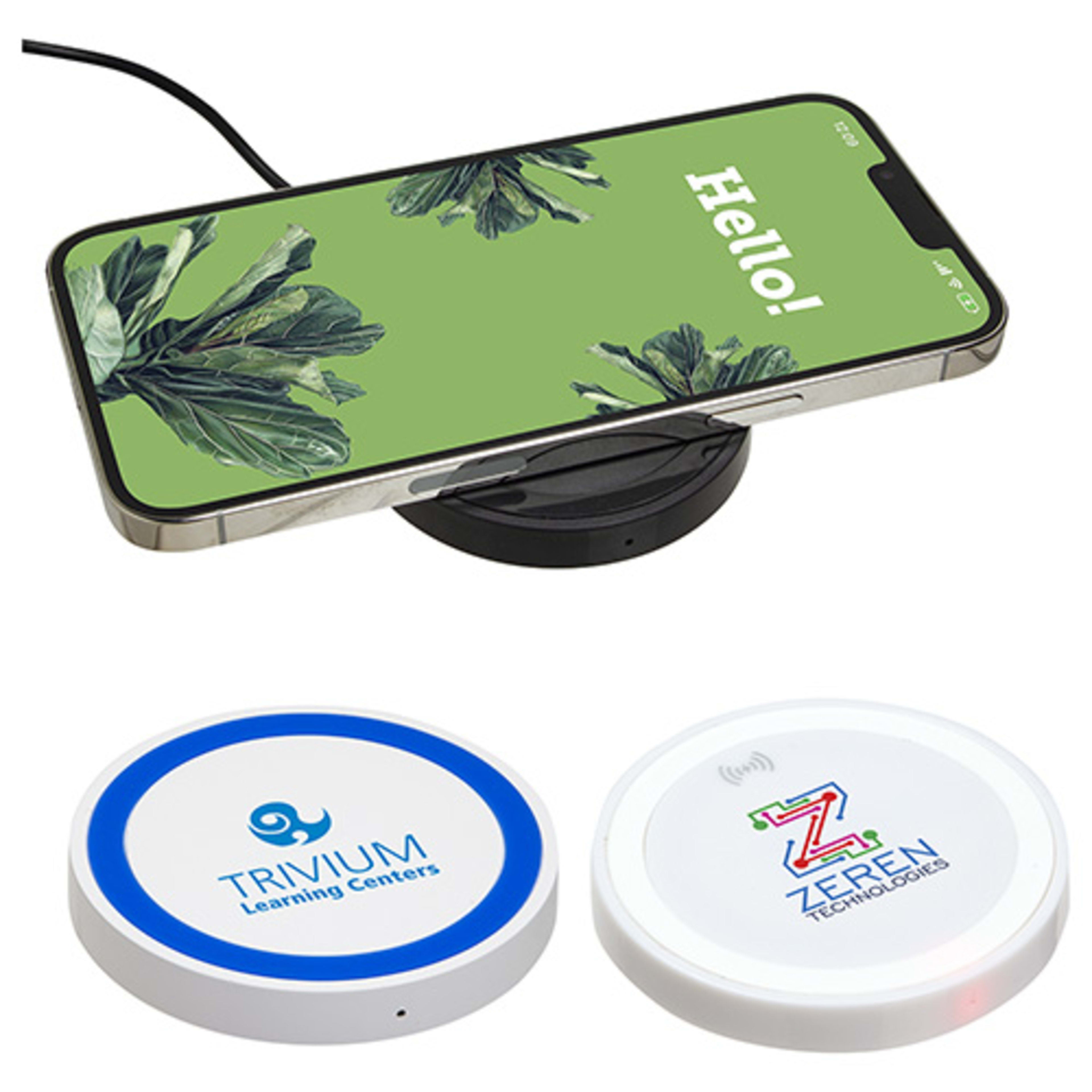 Power Disc 5W Wireless Charger - promotional product with custom logo