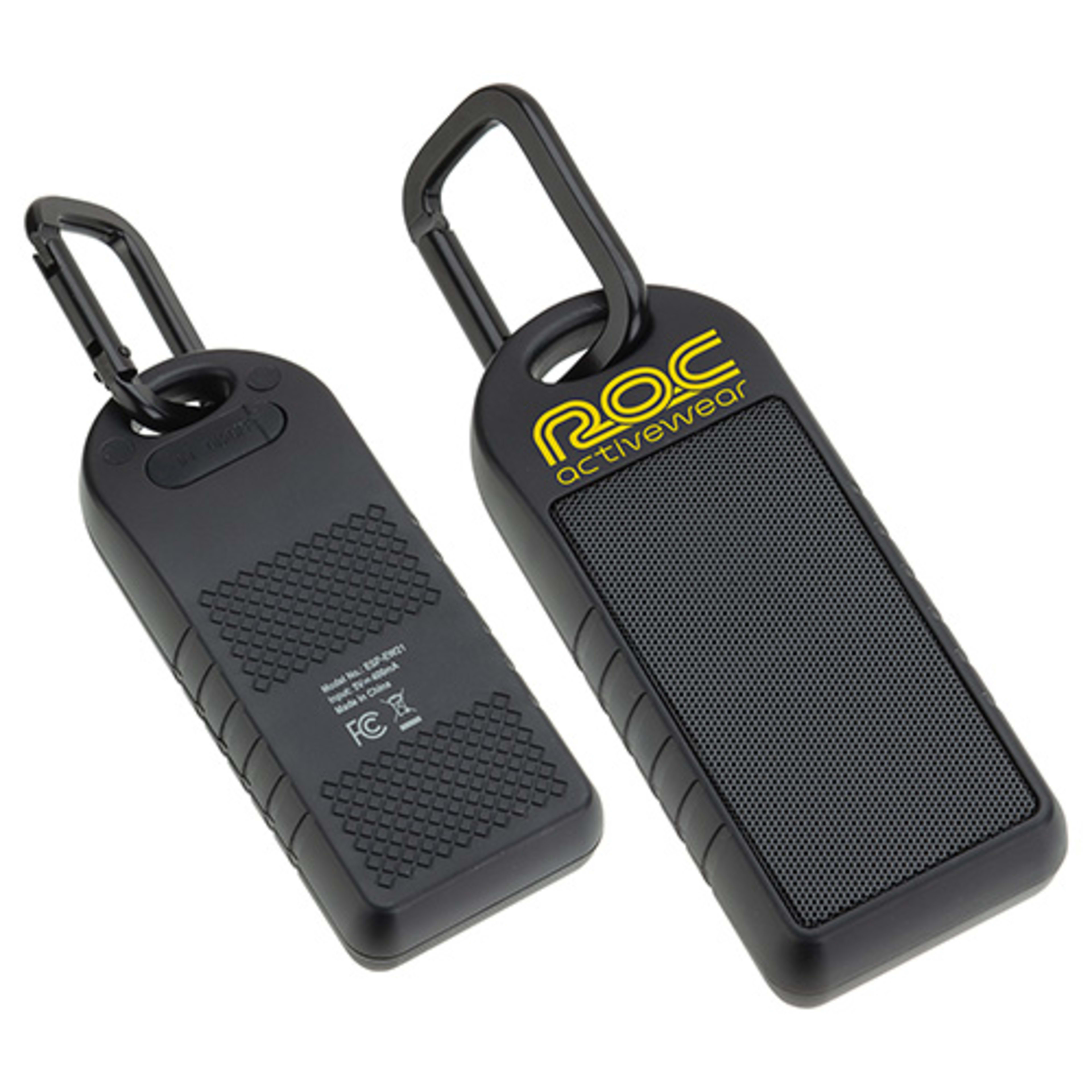 Explorer Water Resistant Speaker with Carabiner - promotional product with custom logo