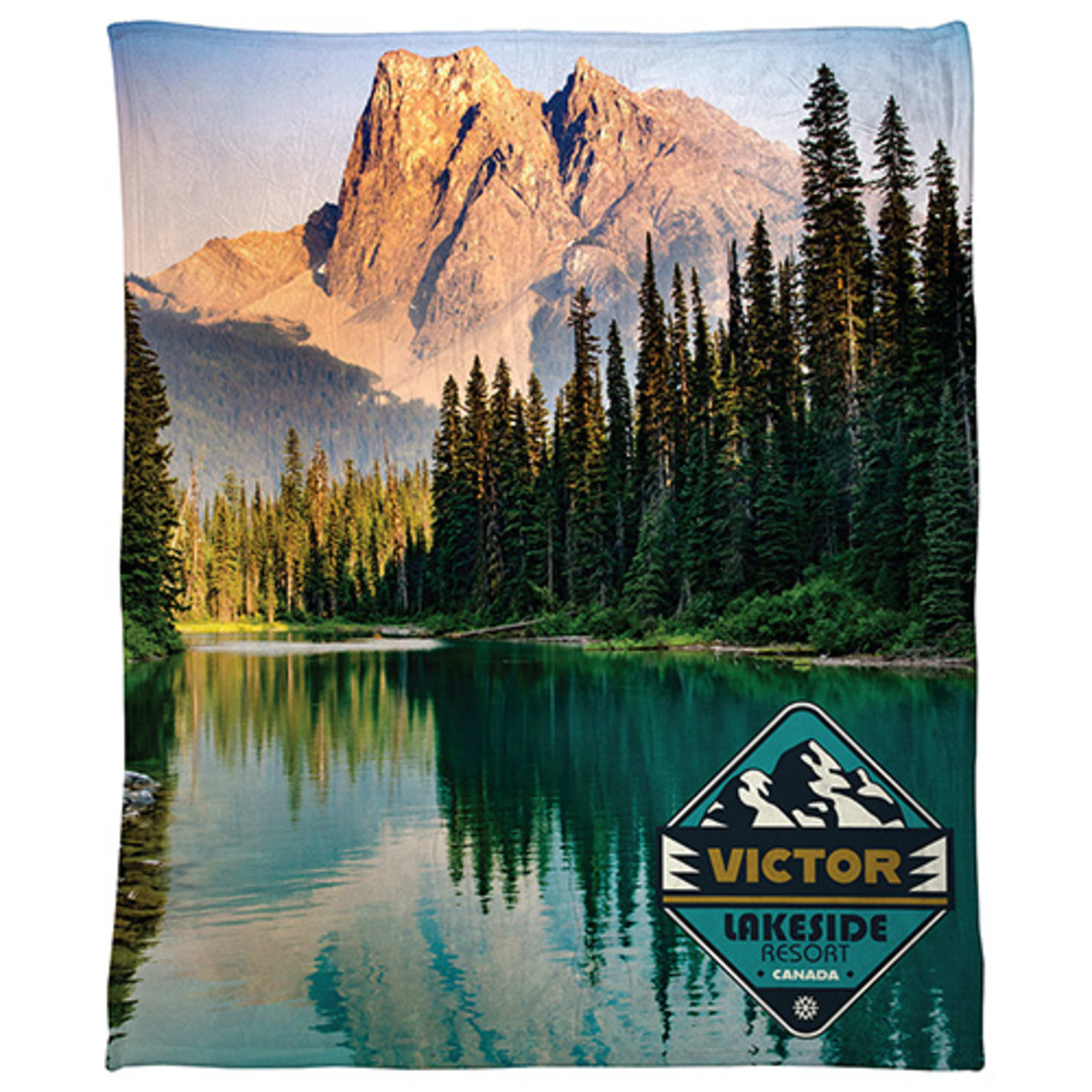 Silk Touch Sherpa Blanket 50" x 60" 420GSM - Full Color - promotional product with custom logo