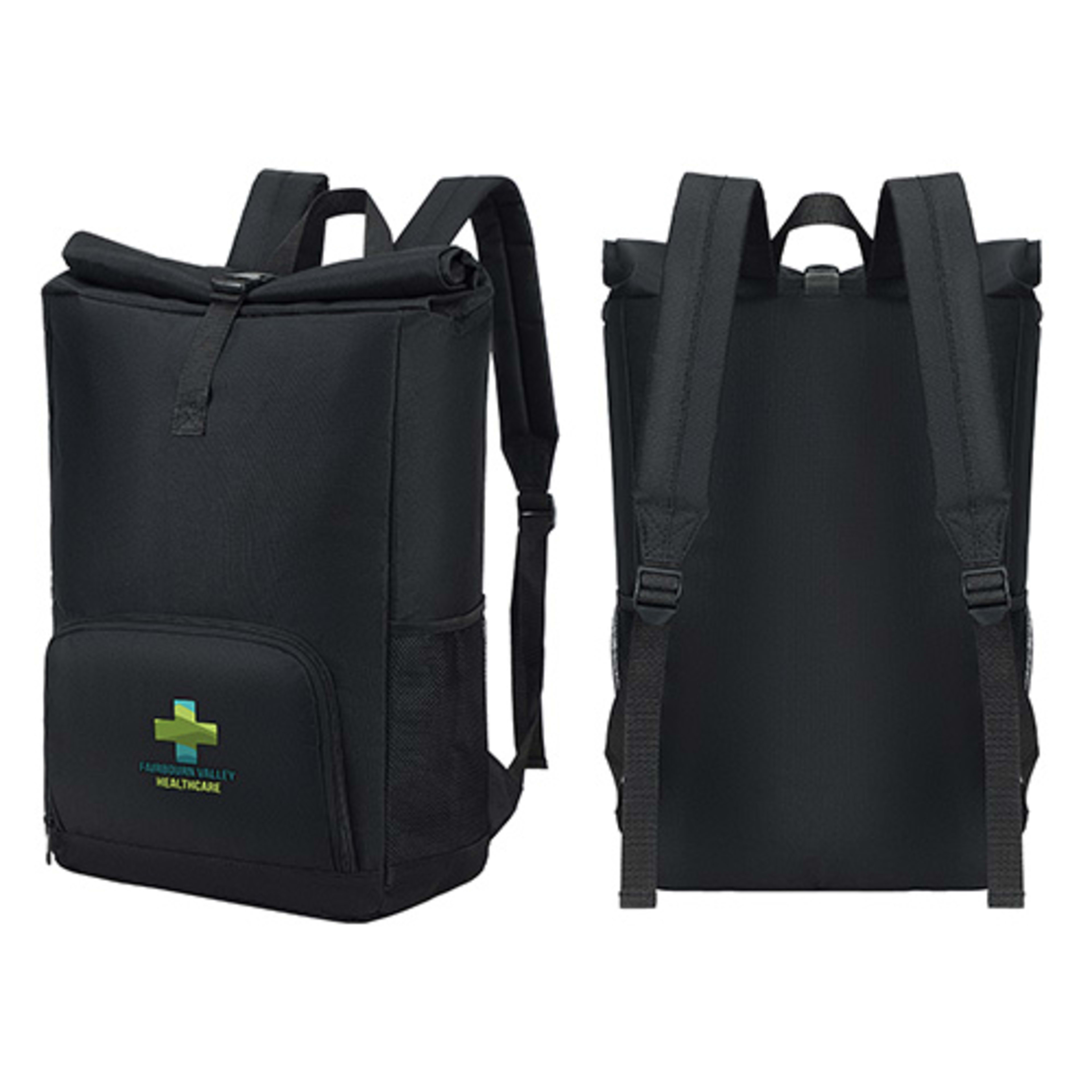 Durango Rolltop Polyester Backpack - promotional product with custom logo