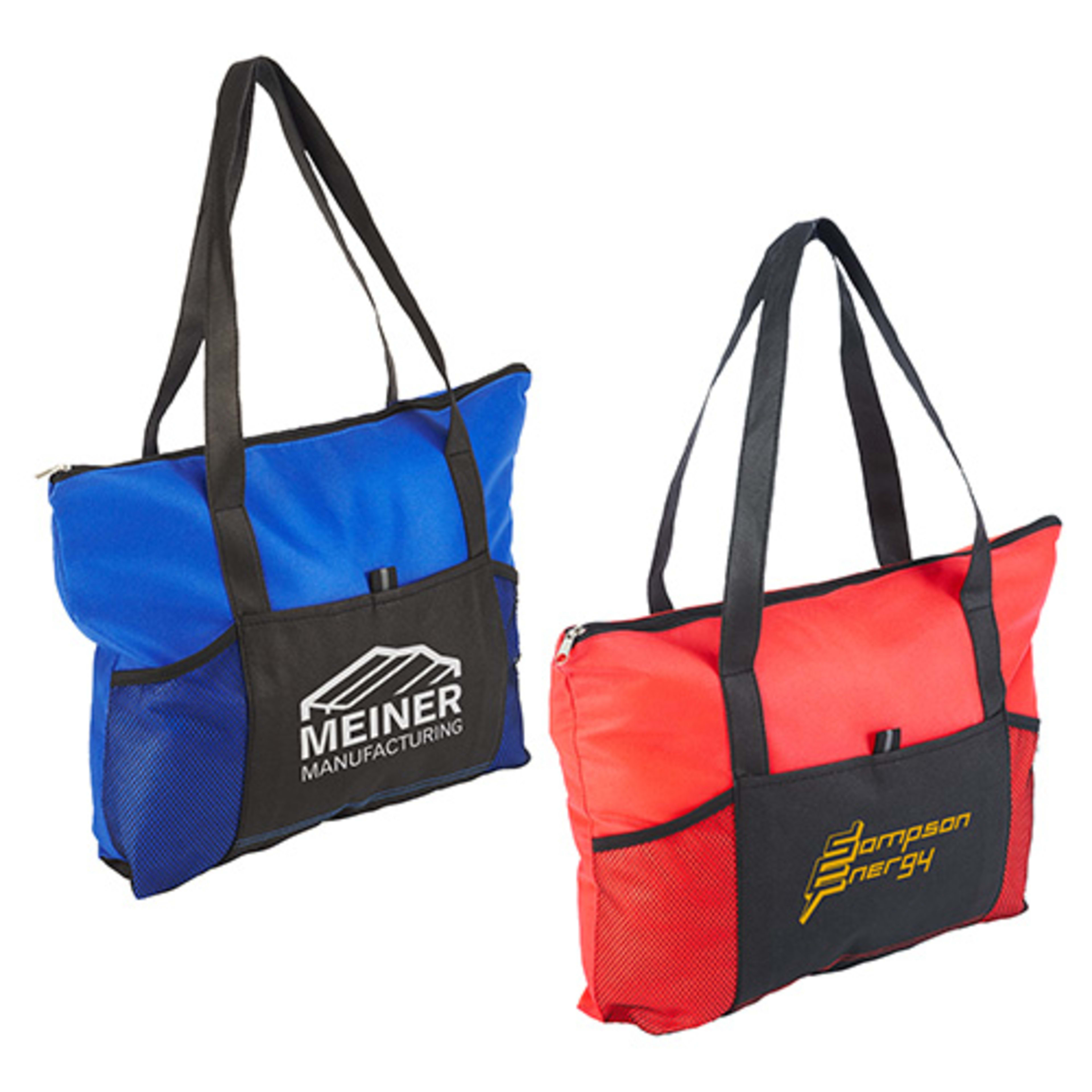 Feather Flight Non-Woven Zipper Tote Bag - promotional product with custom logo