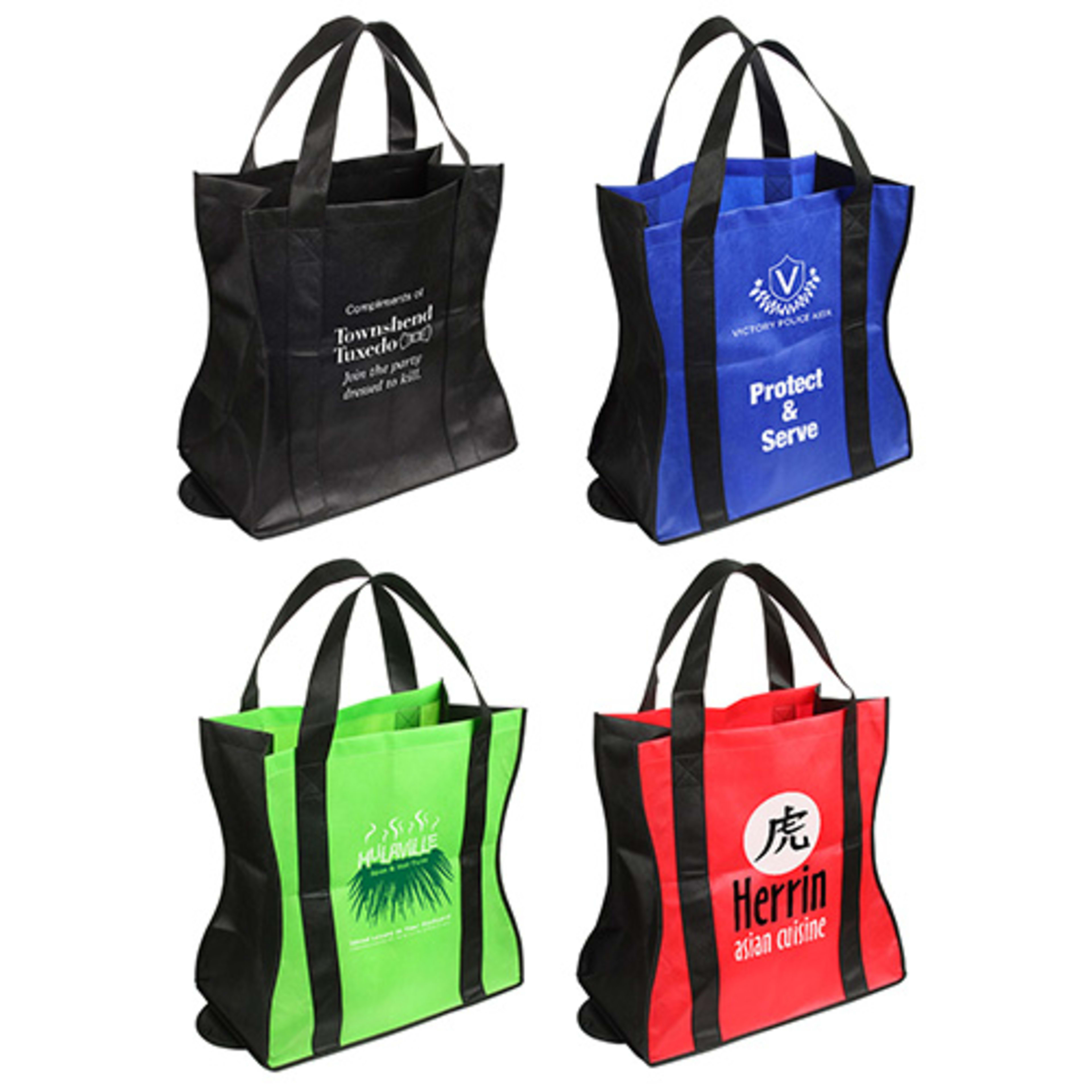 Wave Rider Non-Woven Folding Tote