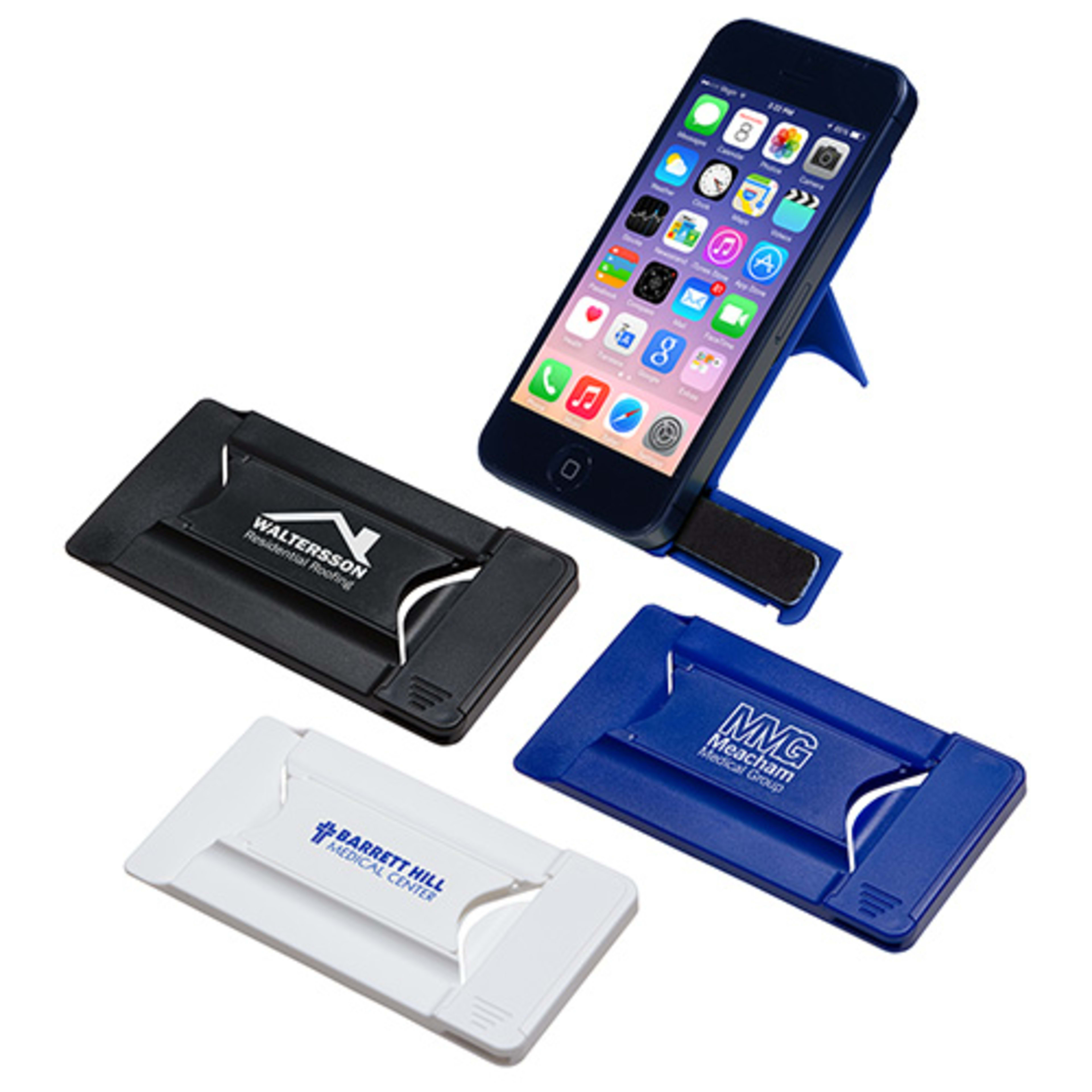 Smart Mobile Wallet w/Phone Stand & Screen Cleaner - promotional product with custom logo