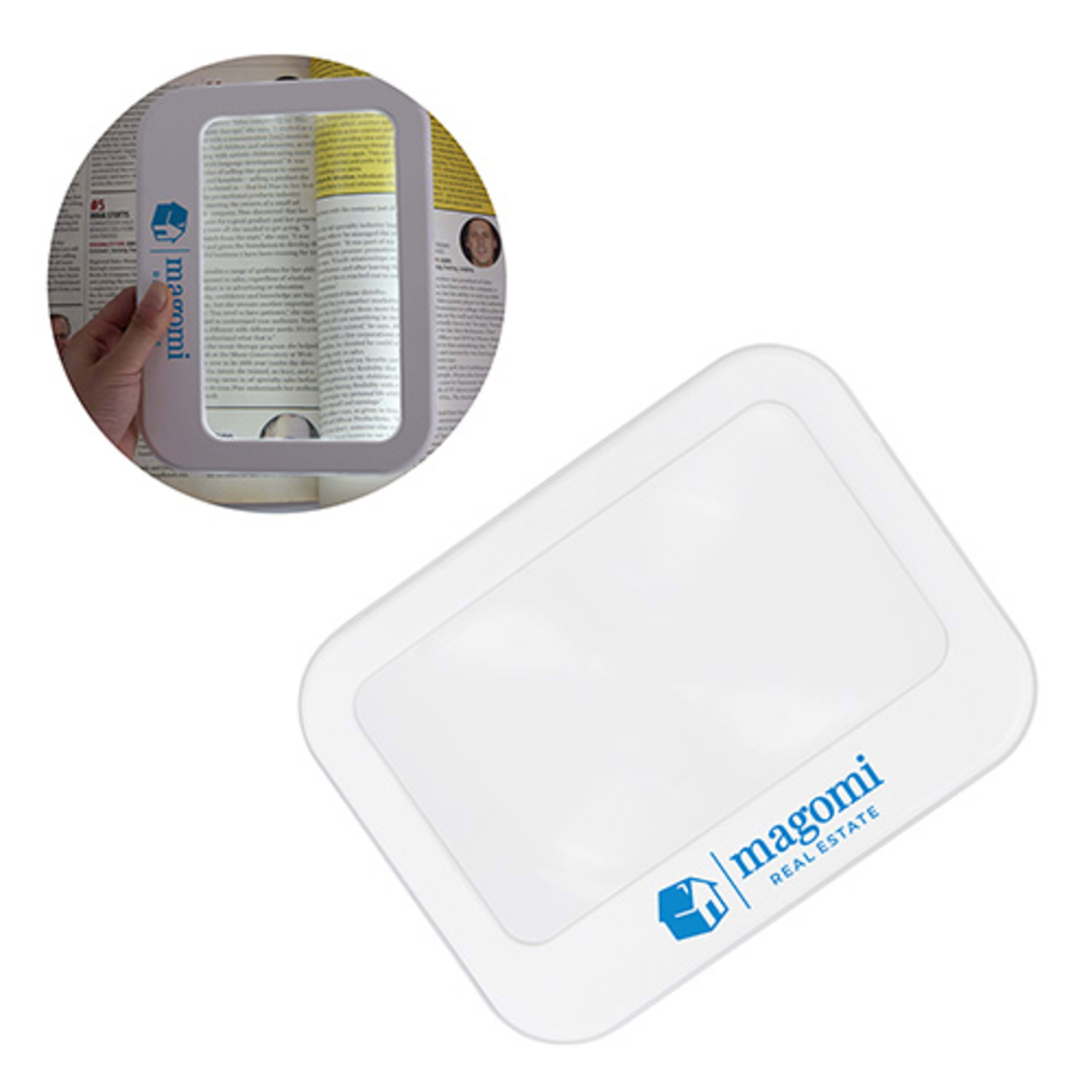 Best Buddy Tools ® 3X Full-Page LED Lighted Magnifier - promotional product with custom logo