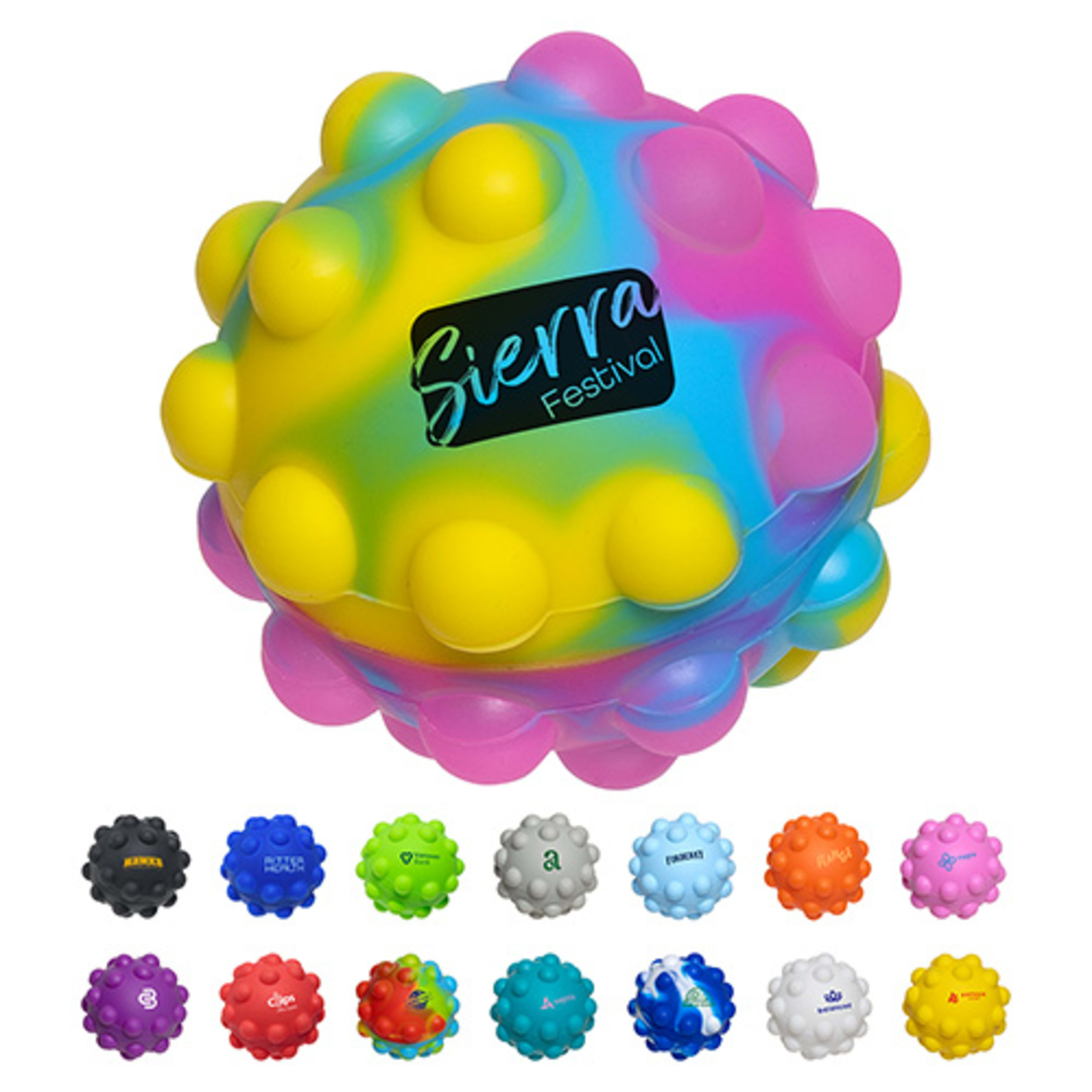 Push Pop Bounce Ball - promotional product with custom logo