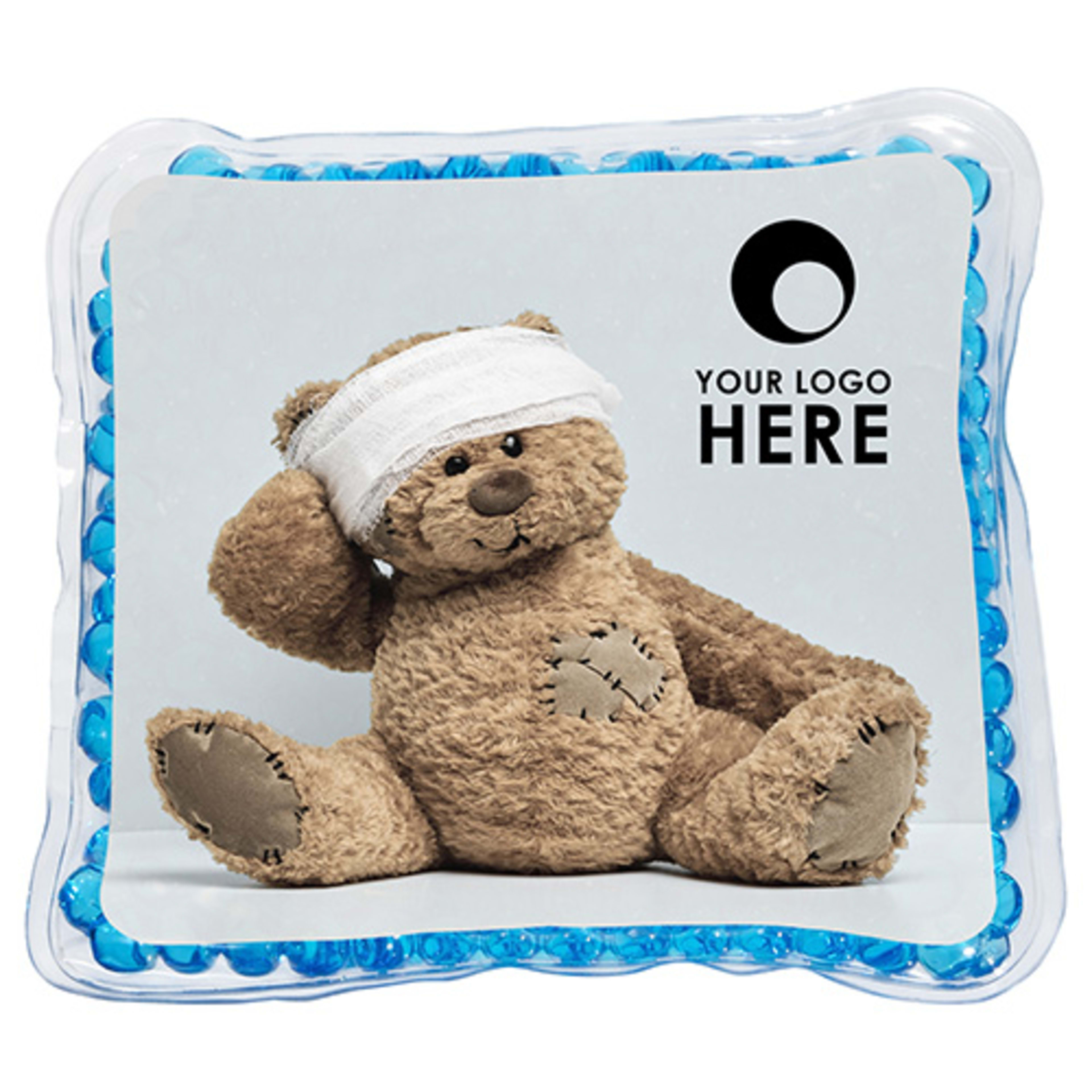 Feel Better Square Aqua Pearls™ Hot/Cold Pack - promotional product with custom logo