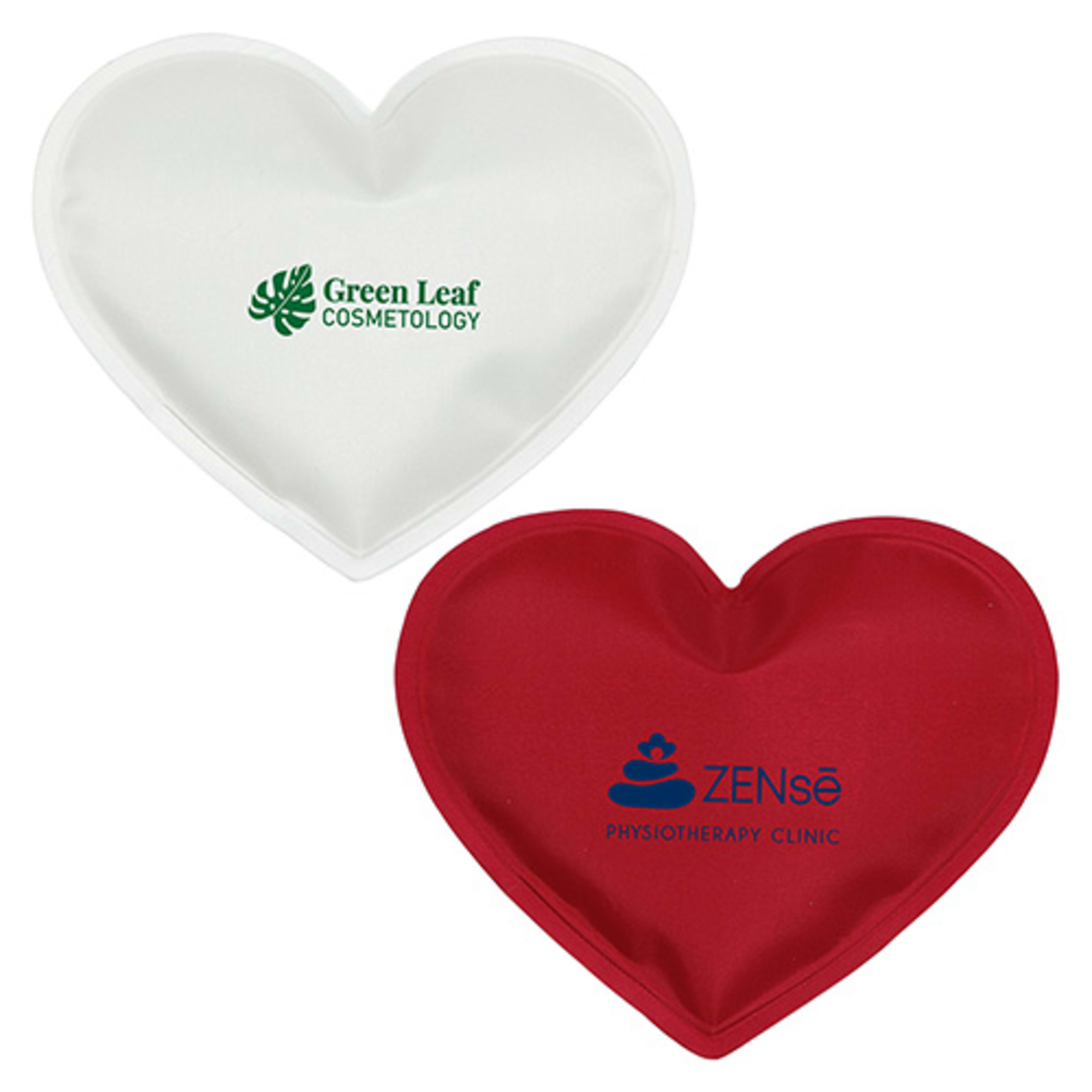 Heart Nylon-Covered Hot/Cold Pack - promotional product with custom logo