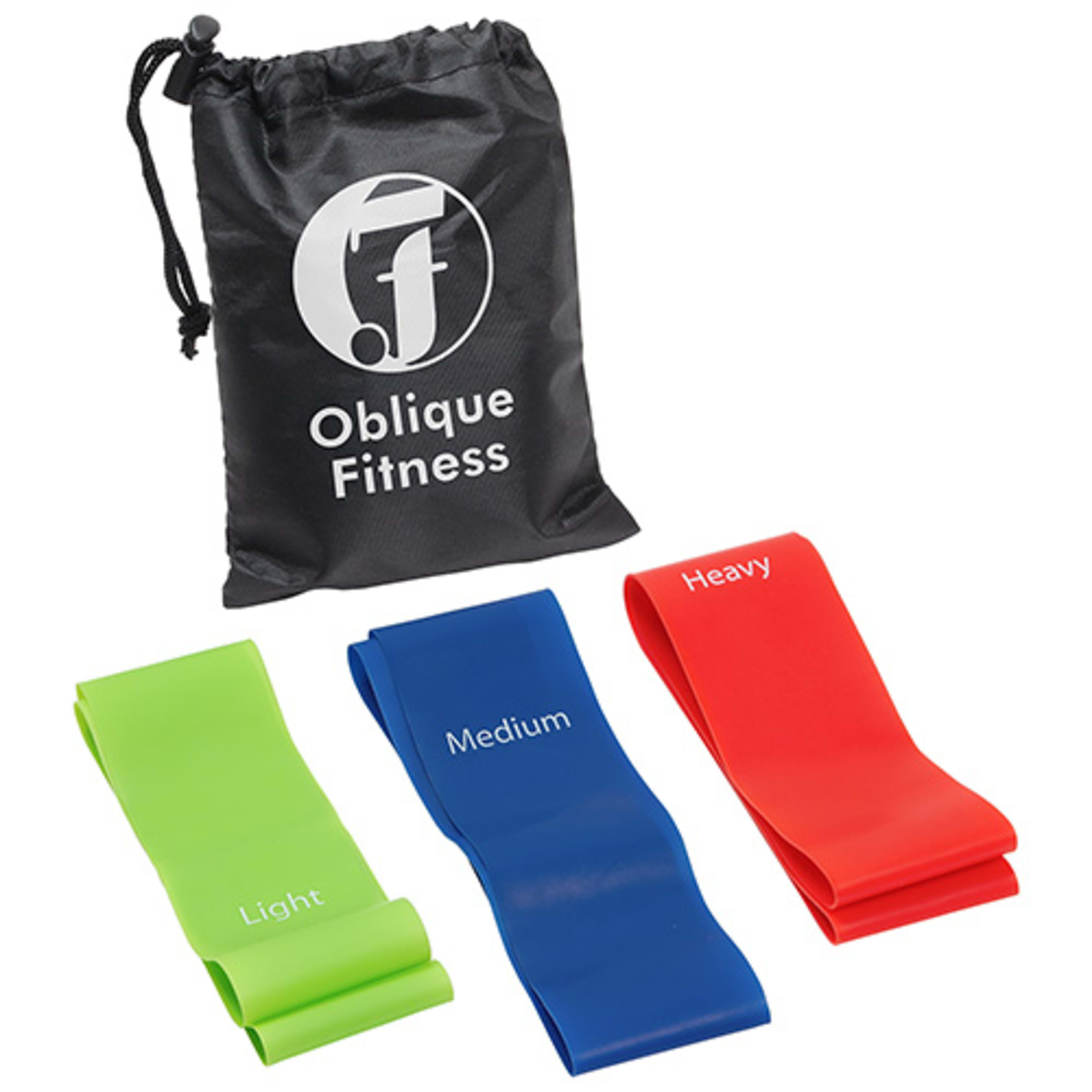 Power Grip 3-Piece Fitness Band Set - promotional product with custom logo