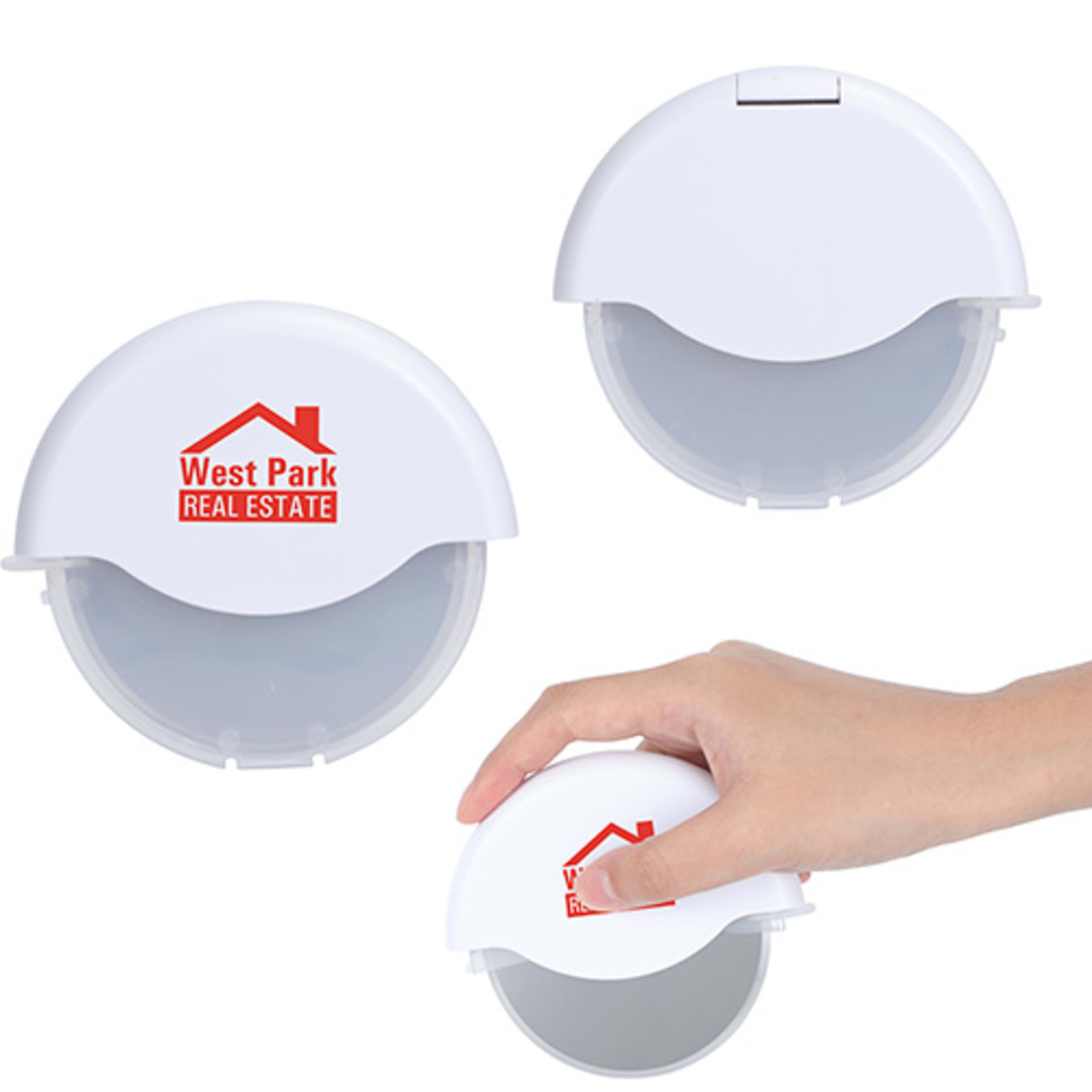 Firenza Pizza Cutter With Protective Cover - promotional product with custom logo