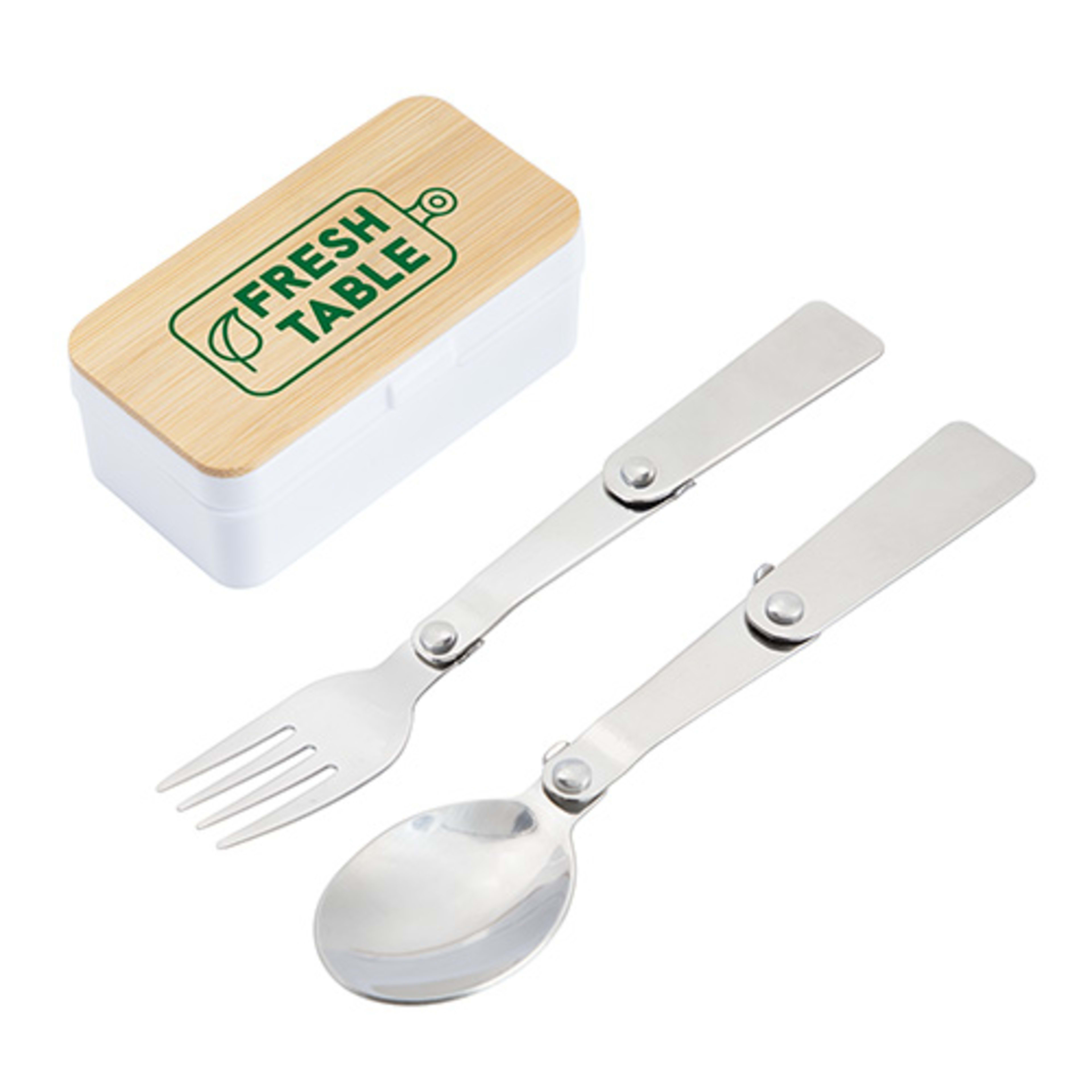 On-The-Go Collapsible Cutlery Set - promotional product with custom logo