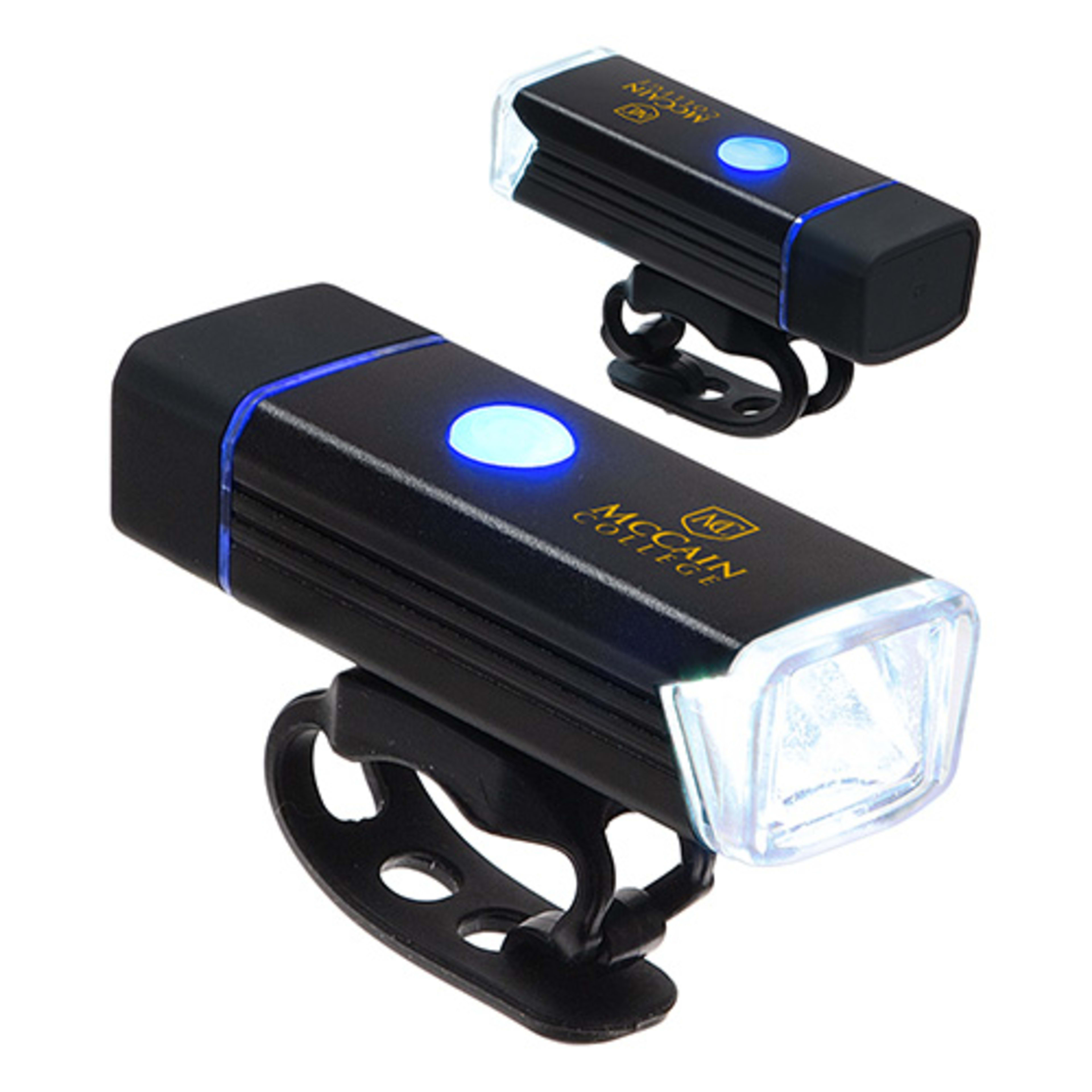 Flare Rechargeable Front Bike Light - promotional product with custom logo