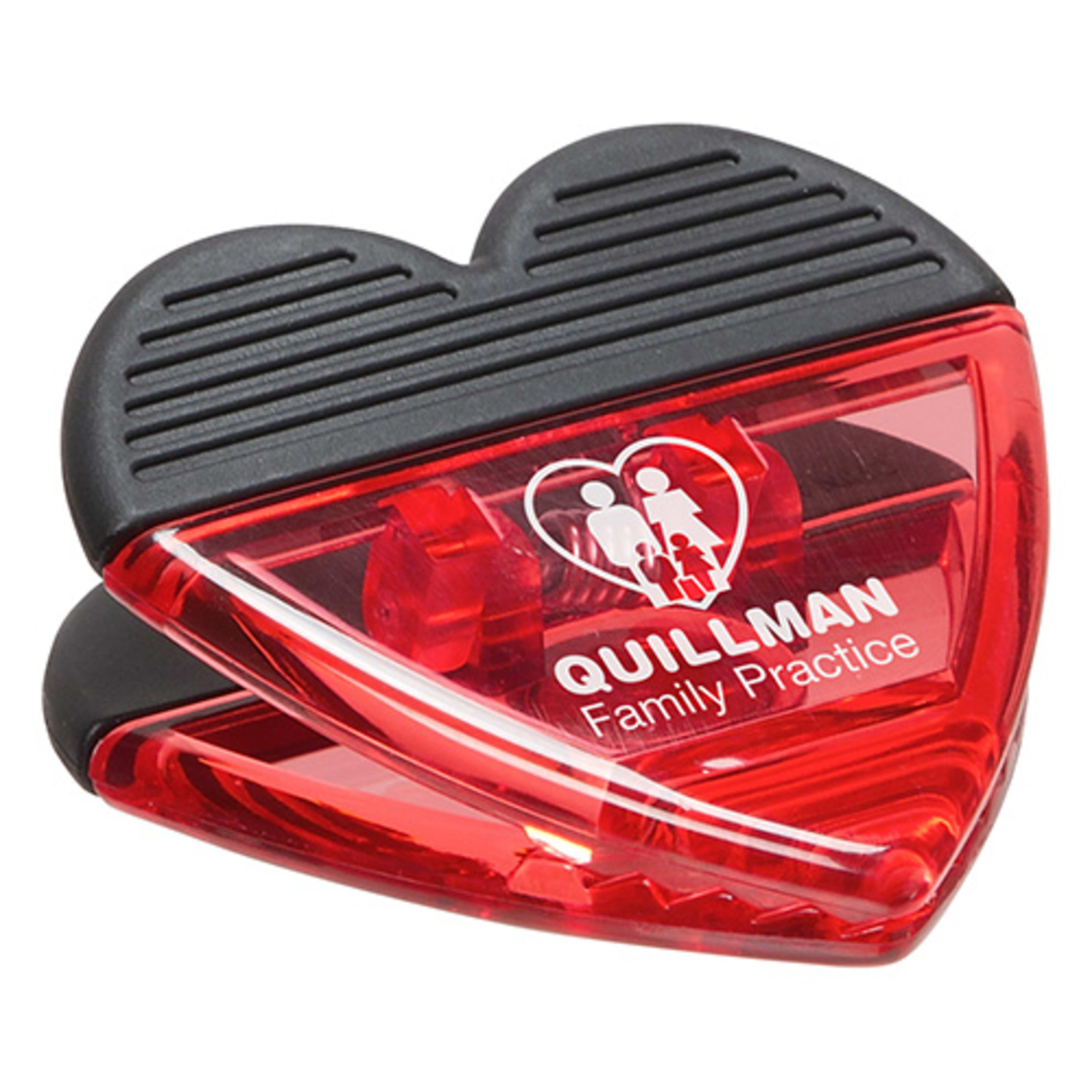 Heart Power Clip - promotional product with custom logo