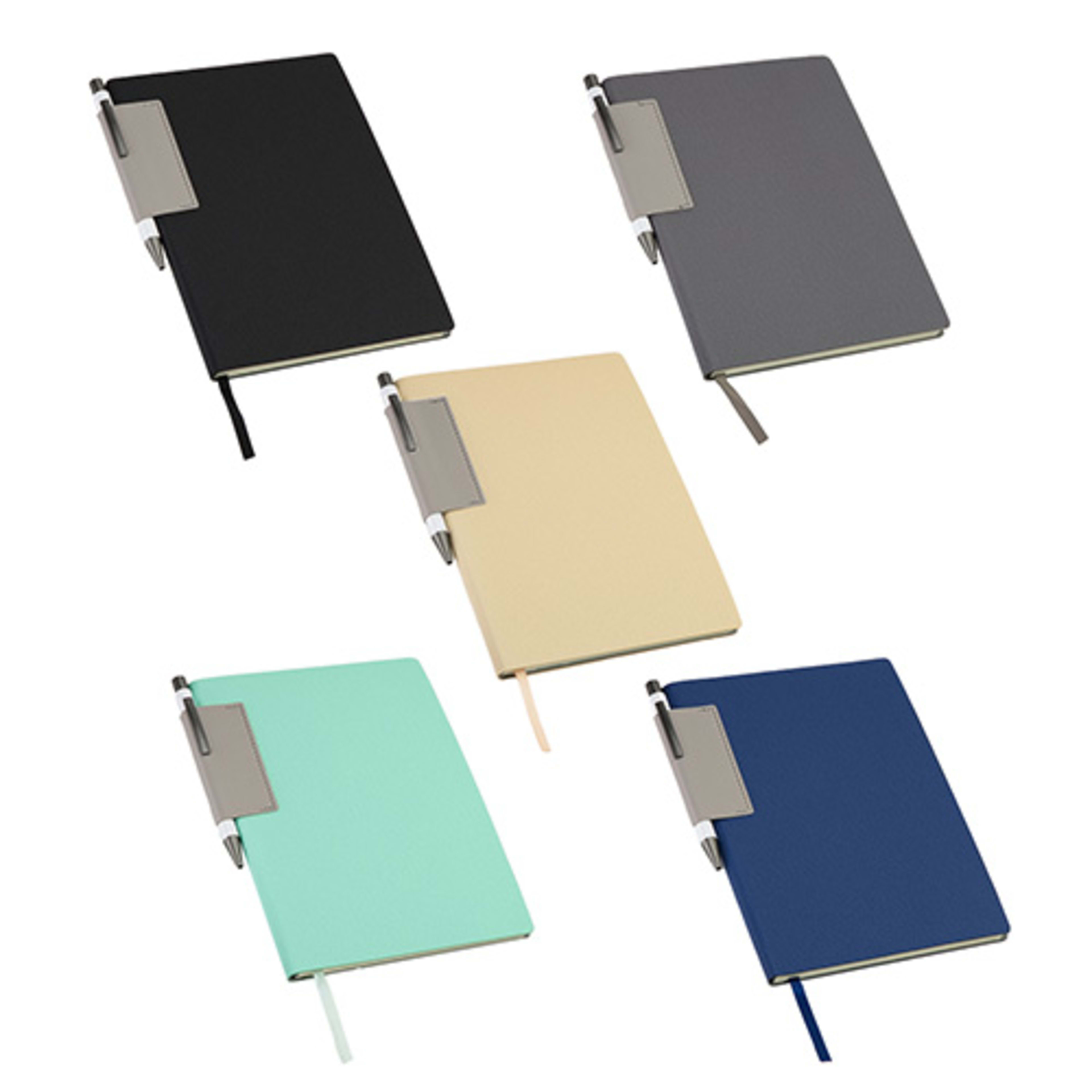 Charter Textured Softcover Journal with Pen - promotional product with custom logo