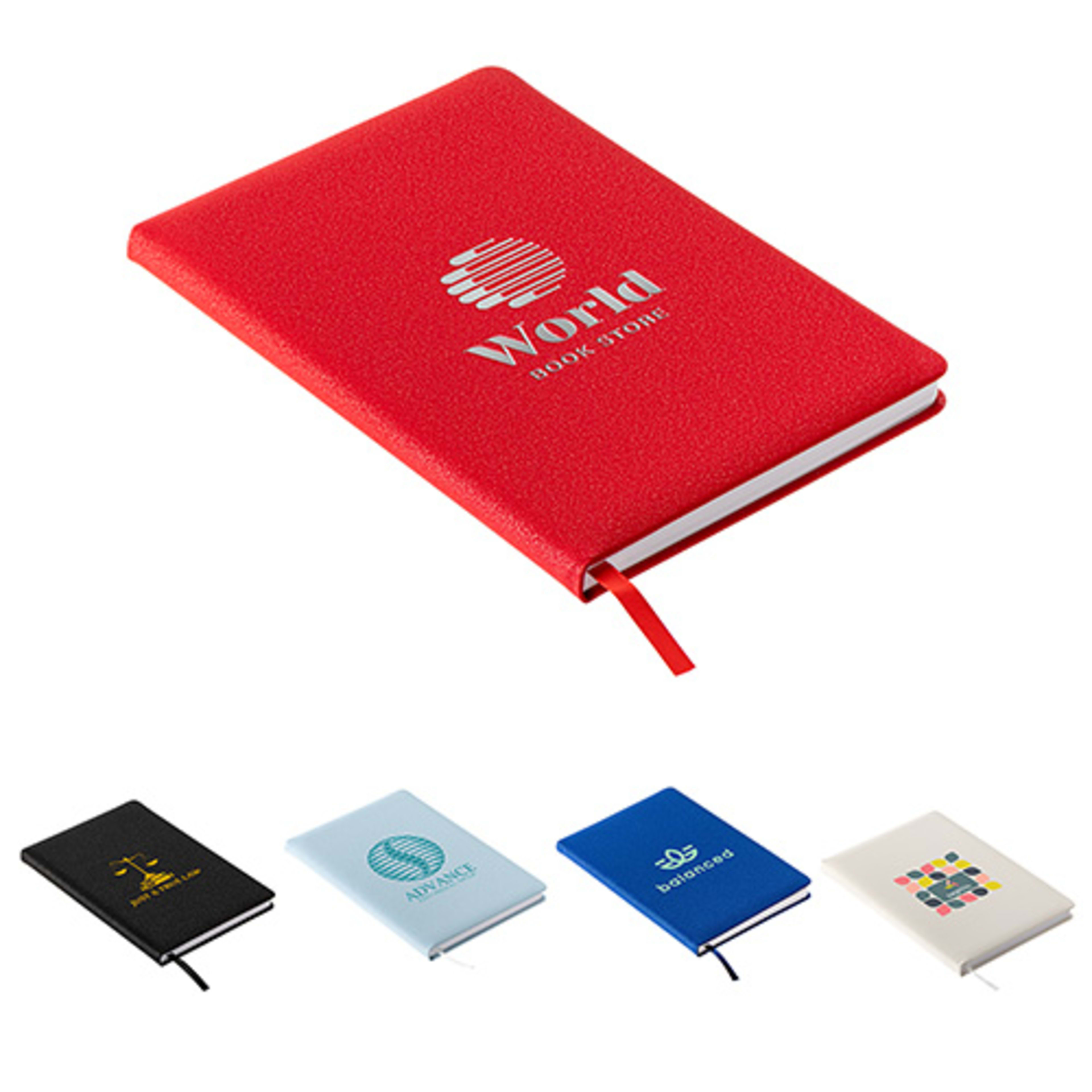 Draftsman Padded Hardcover Journal with Grid-Lined Paper - promotional product with custom logo