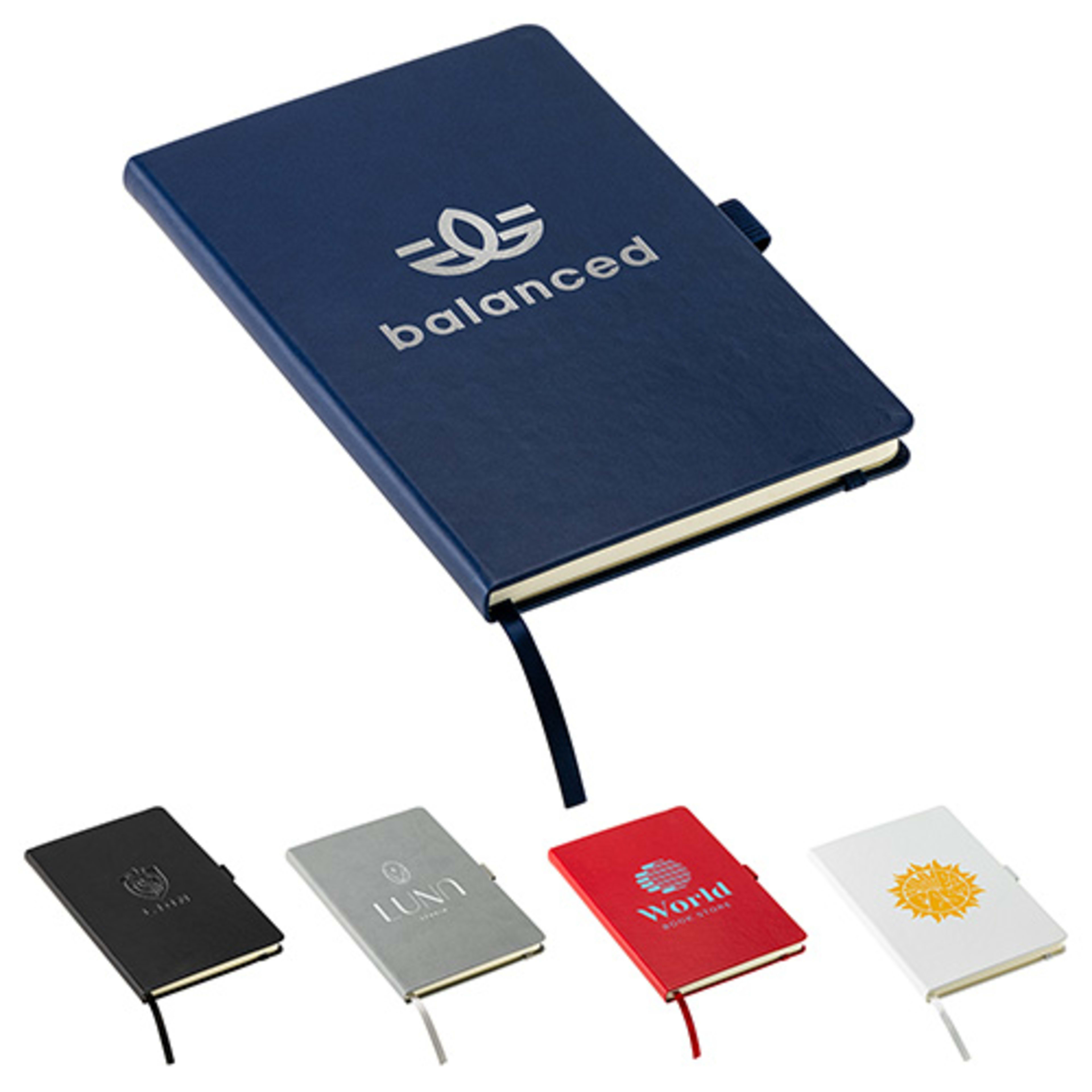 Elan Hardcover Journal with Pen Loop and Inner Pocket - promotional product with custom logo