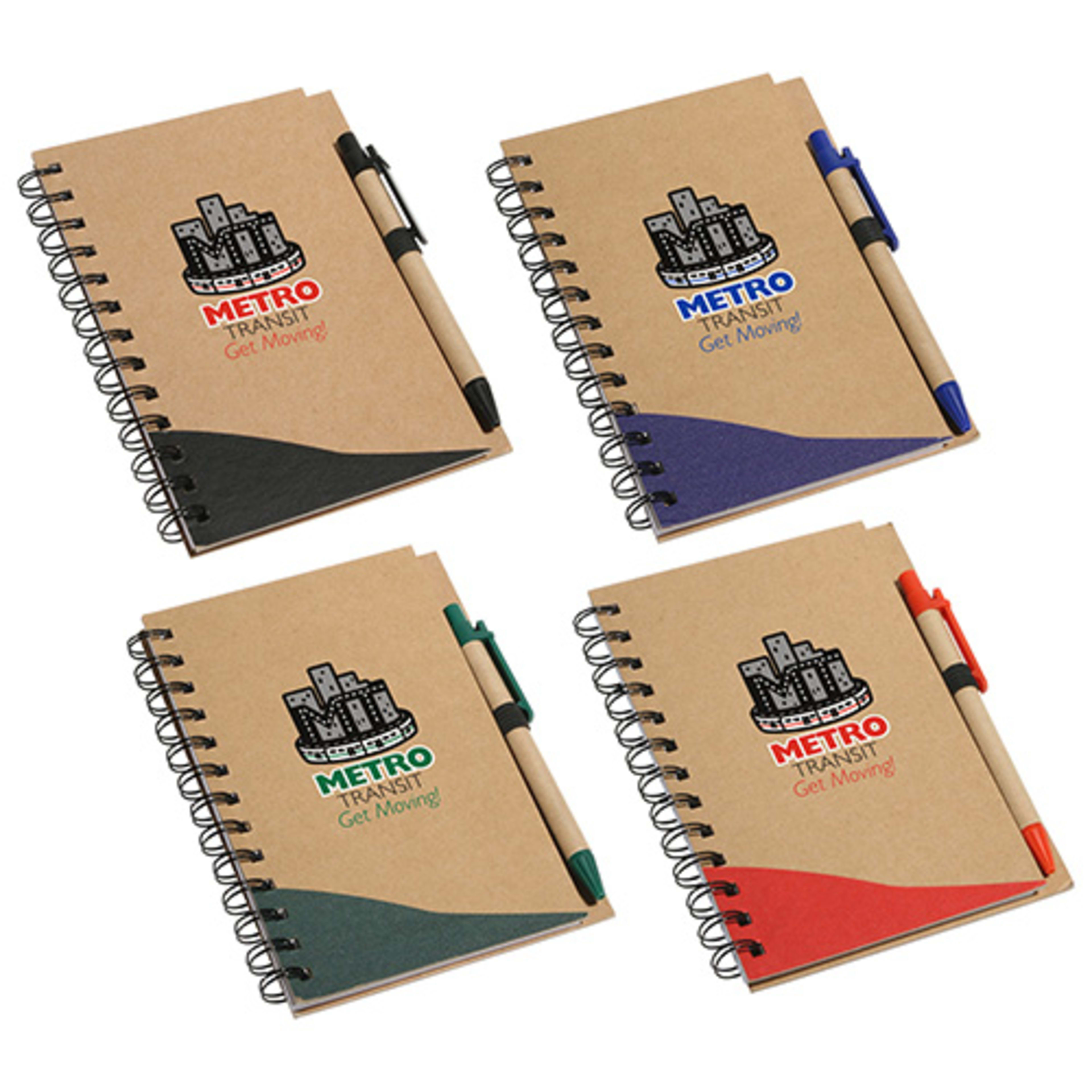 Recycle Write Notebook & Pen - promotional product with custom logo
