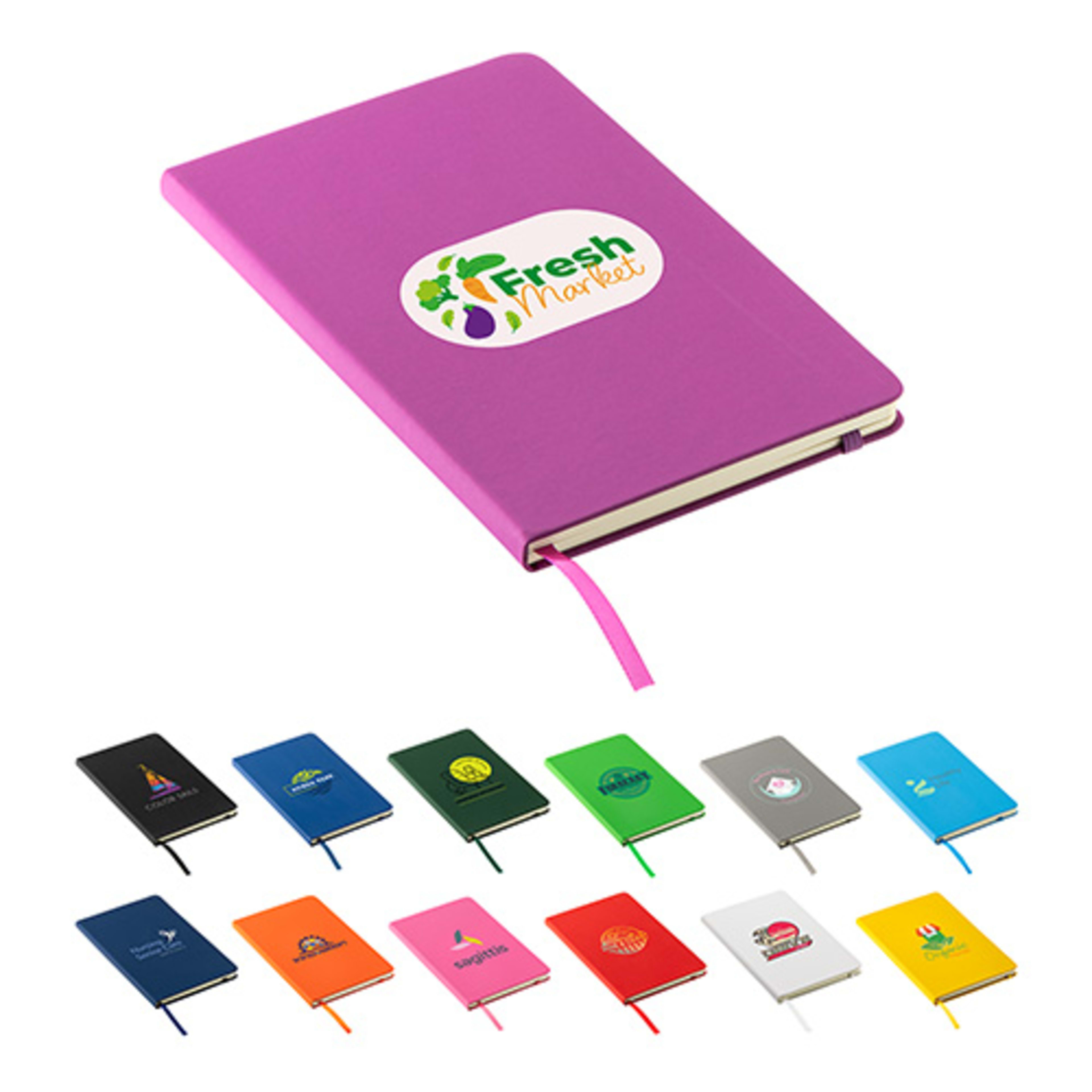 Splash Hardcover Journal - promotional product with custom logo