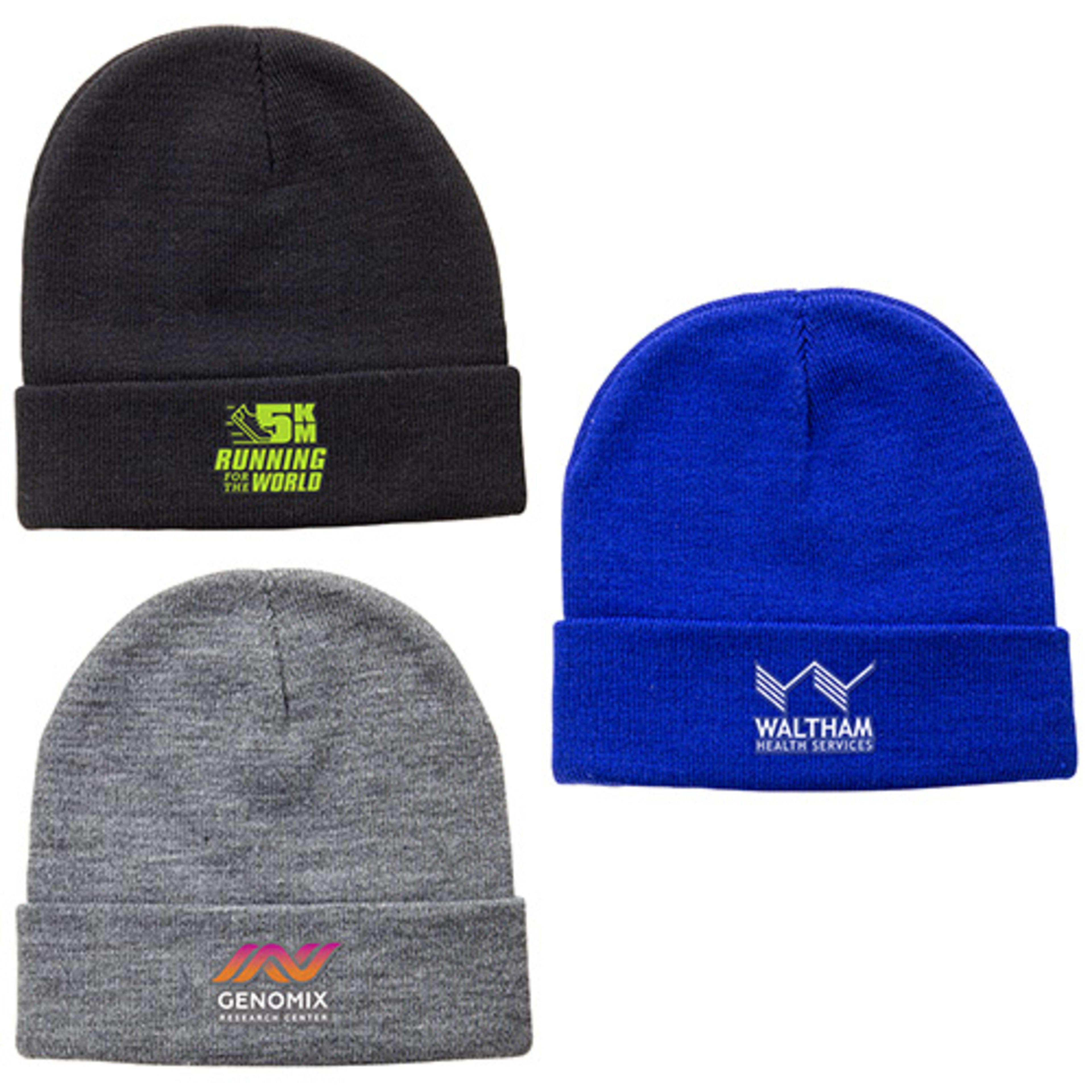 Farview Roll Up Cuff RPET Knit Beanie - promotional product with custom logo