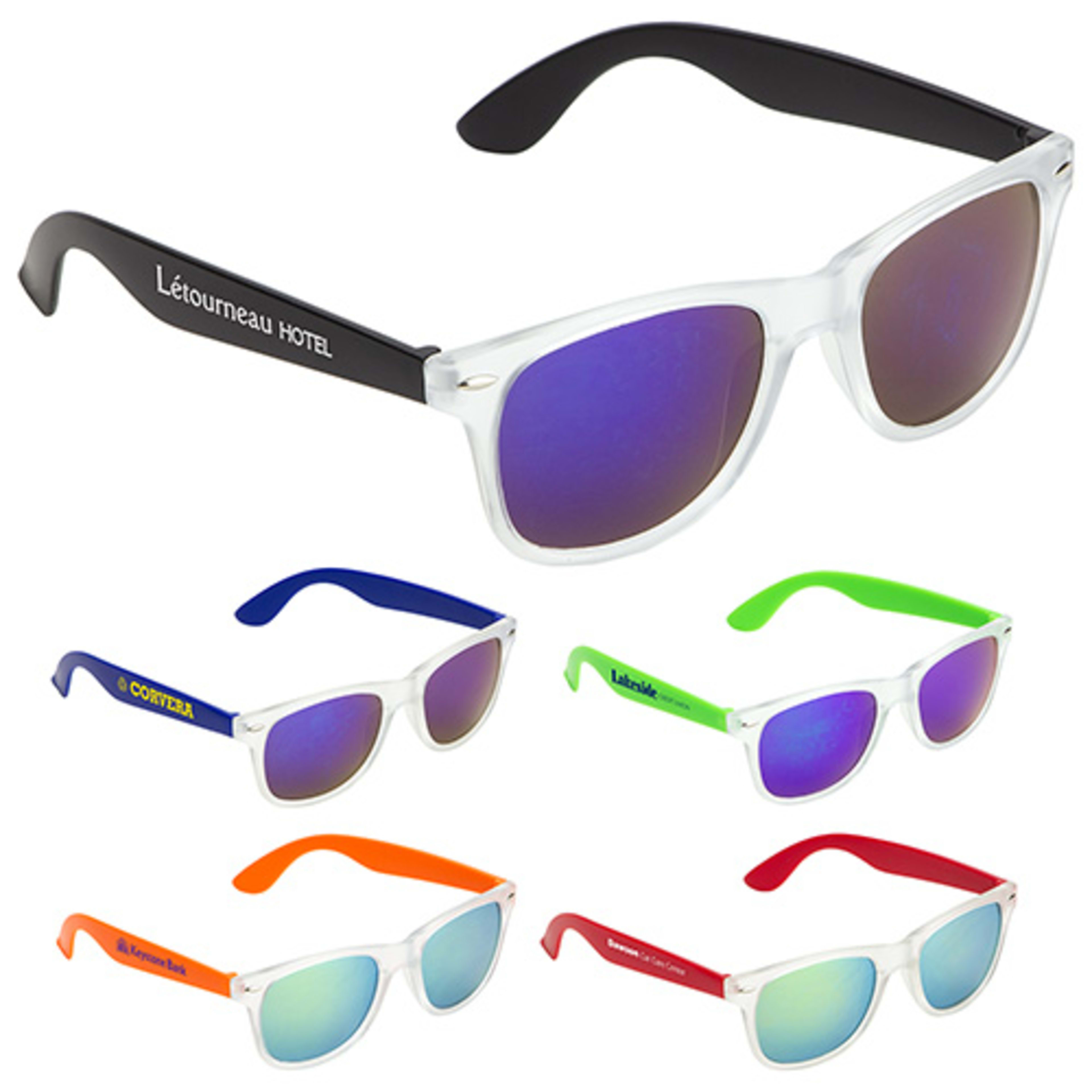 Key West Mirrored Sunglasses - promotional product with custom logo