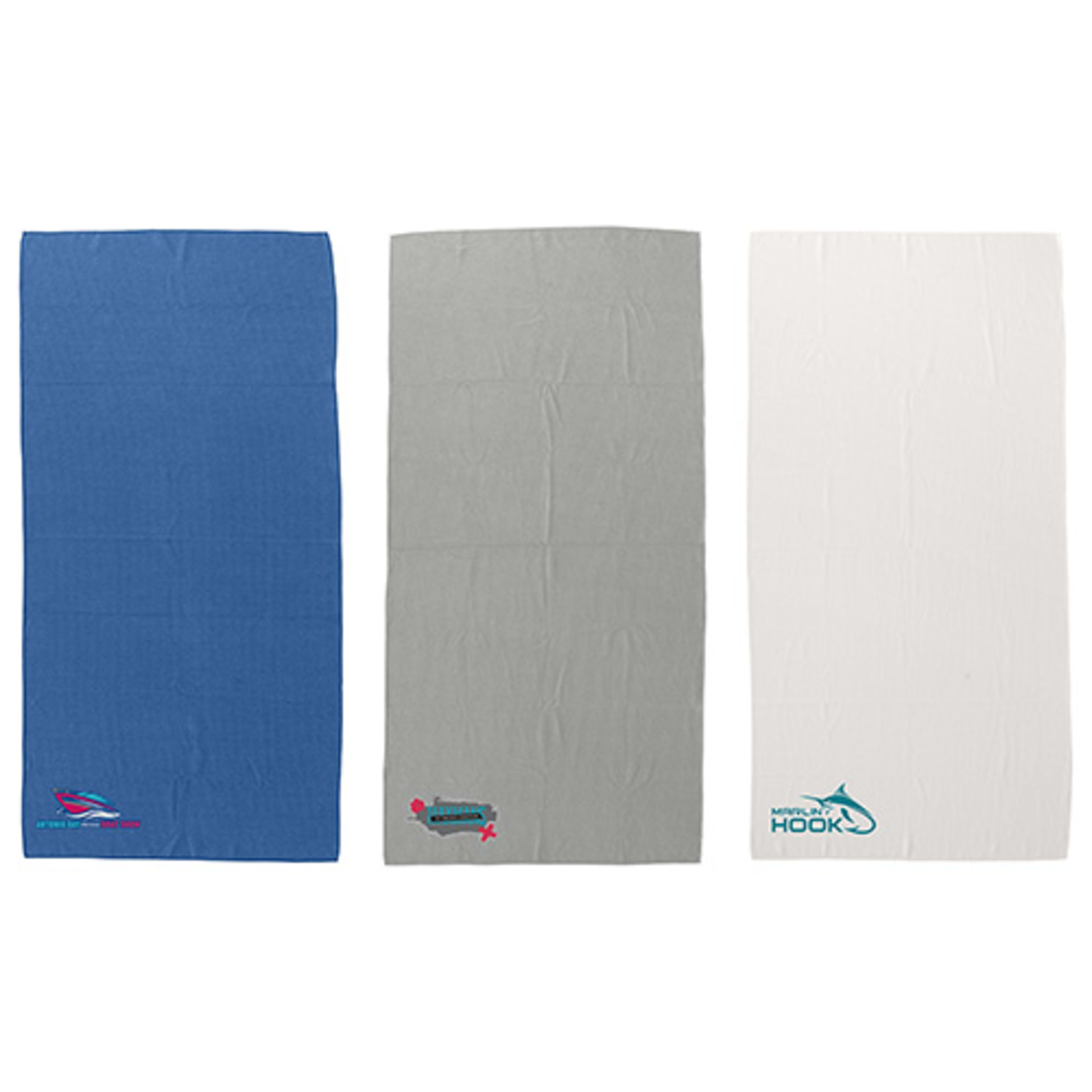 Seaside 30" x 60" Waffle Microfiber Beach Towel - promotional product with custom logo