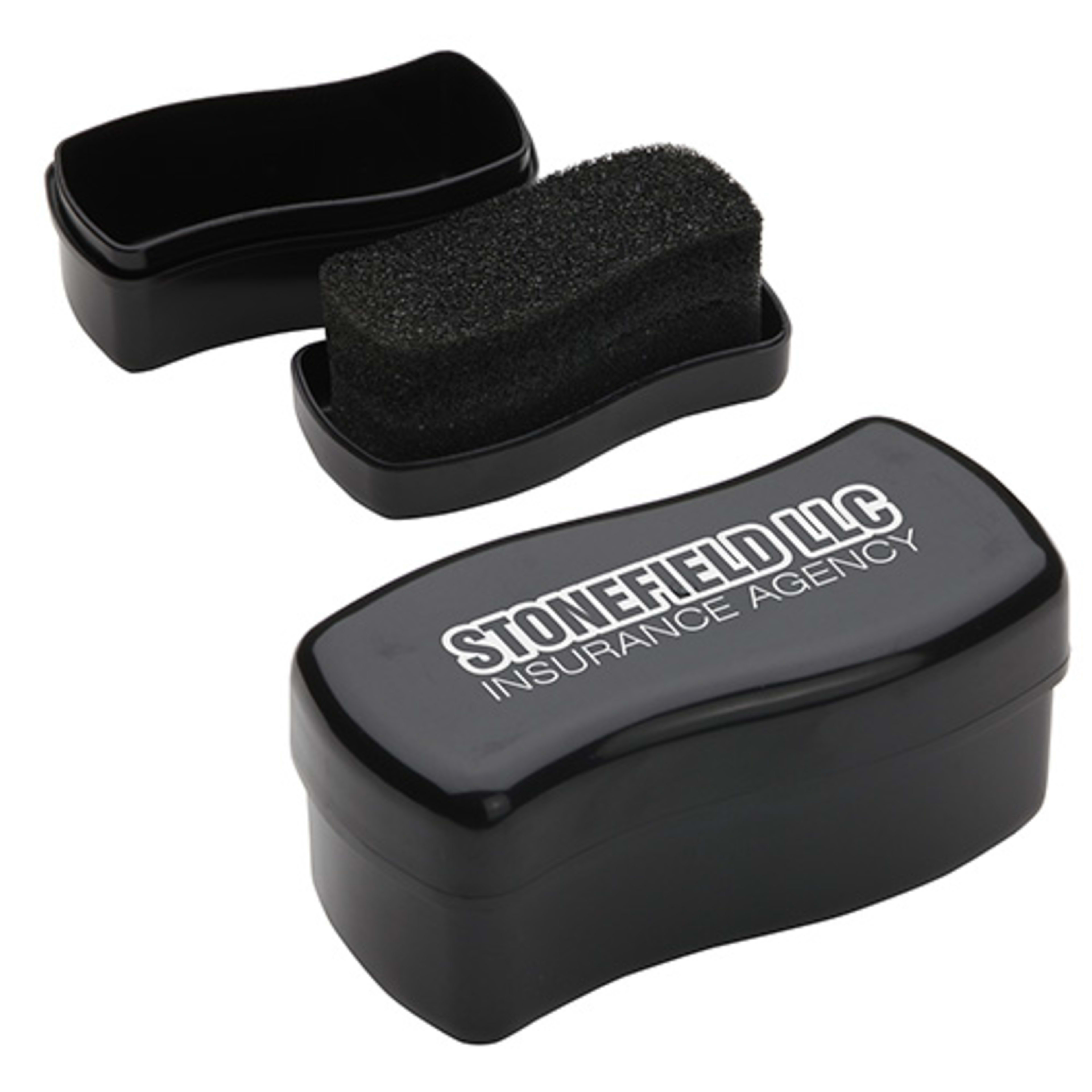 Touch-Up Shoe Shine Black Polish - promotional product with custom logo